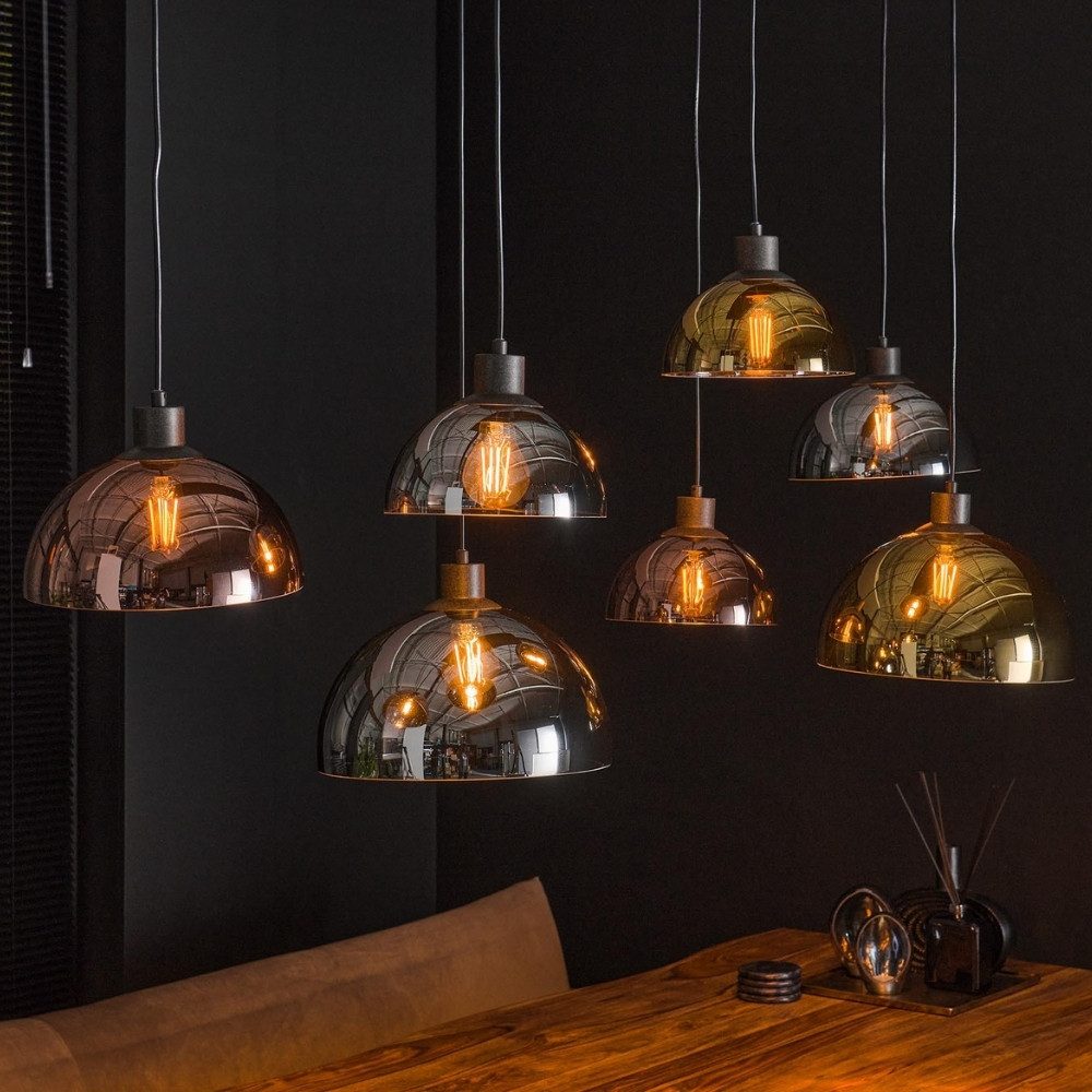 famlights Pendelleuchte famlights, Pendelleuchte Eila in Mehrfarbig und Altsilber E27