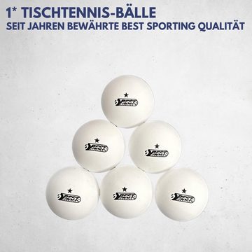 Best Sporting Tischtennisschläger Set HOBBY - 2 Schläger, 2 Taschen und 1* Tischtennisbälle (5-teiliges wertiges Tischtennis Set I Tischtennissets I Table Tennis Racket)