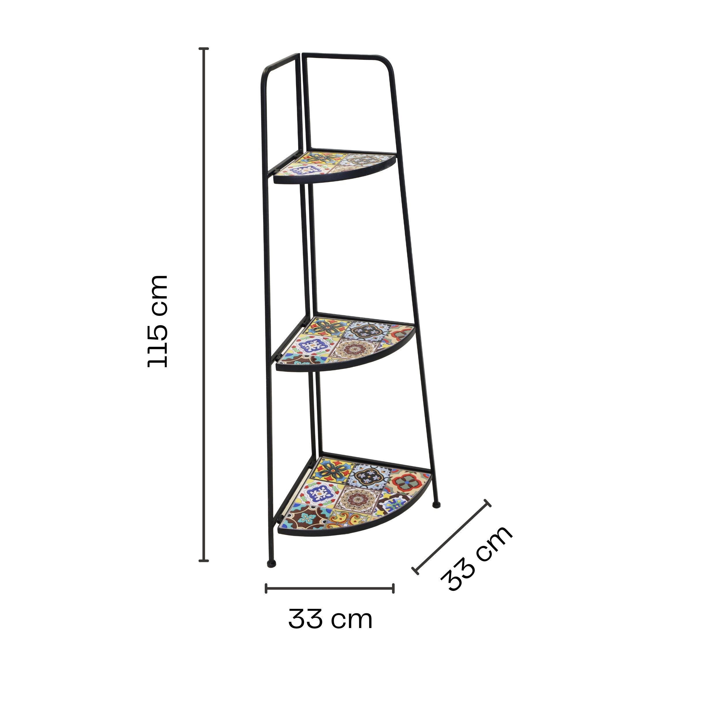 Annastore Eckregal Mosaik Eckregal aus Metall H 115 cm - klappbar Blumentreppe, 1-tlg.