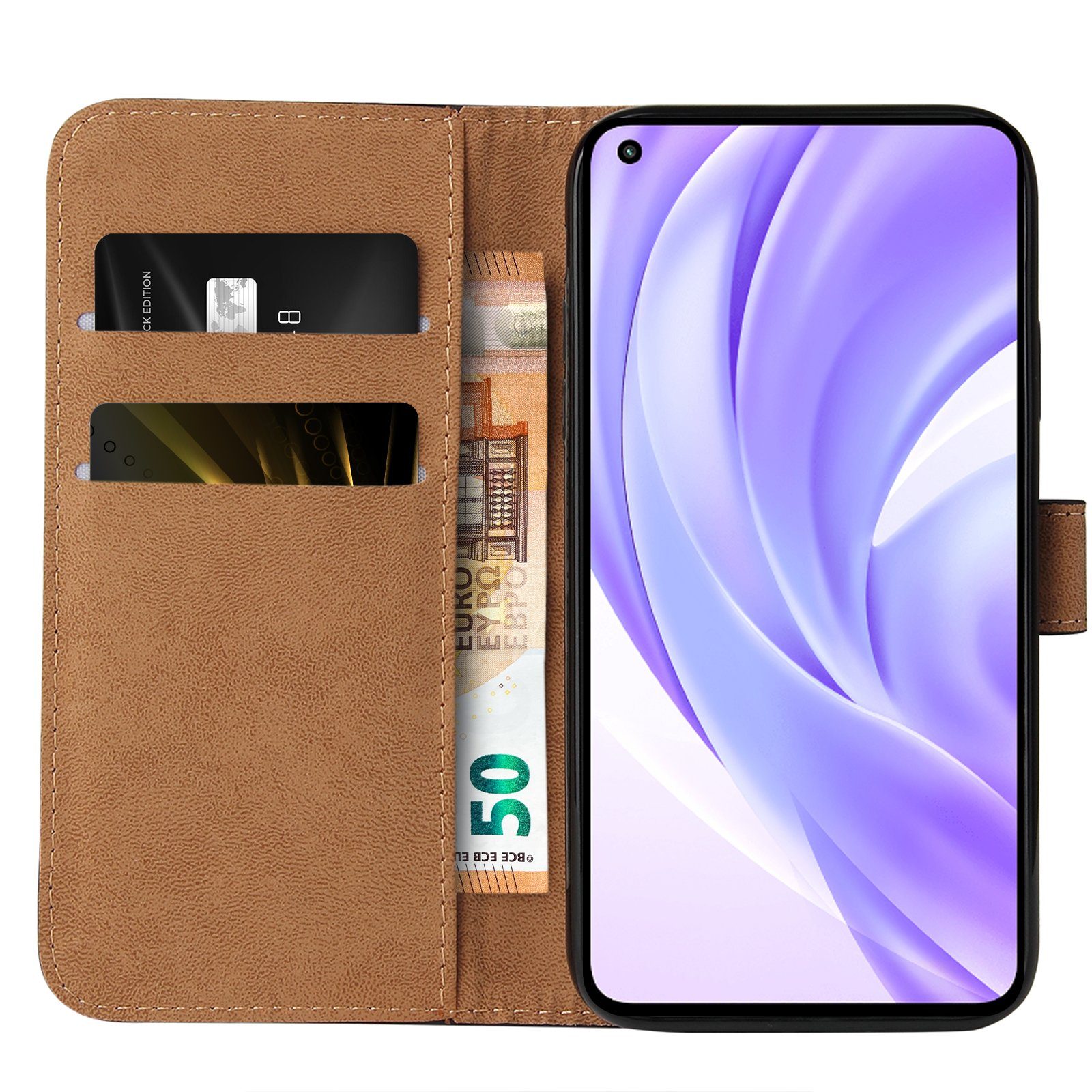Tec-Expert Handyhülle Klapp Hülle für Xiaomi Mi 11 6.81 Zoll, 6.81, Flip Case für Xiaomi Mi 11