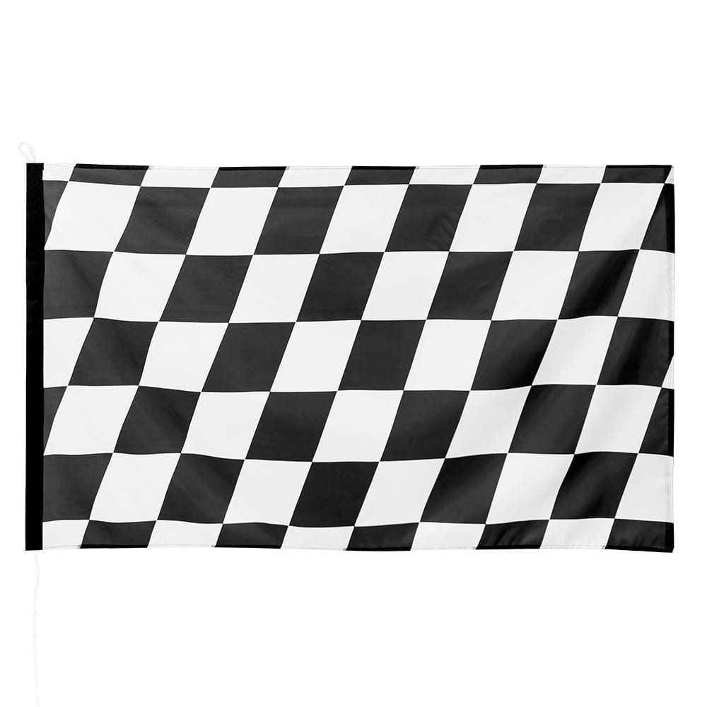 Boland Kostüm Fahne Racing Finish Rennfahrer schwarz weiß