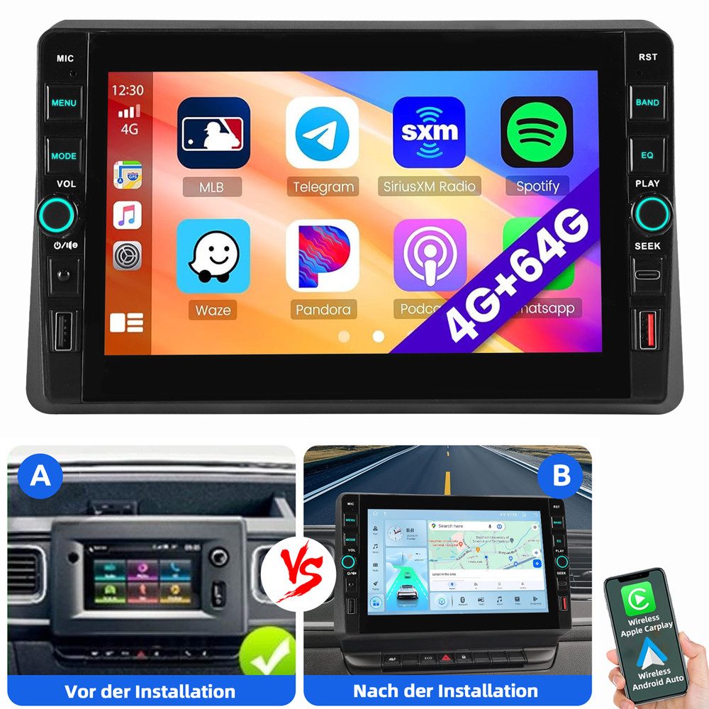 ESSGOO Für Renault Master III Opel Movano B Nissan NV400 Android 15 Carplay Navigationsgerät (Carplay Android Auto Bluetooth FM AM RDS WIFI GPS Navigationsgerät)