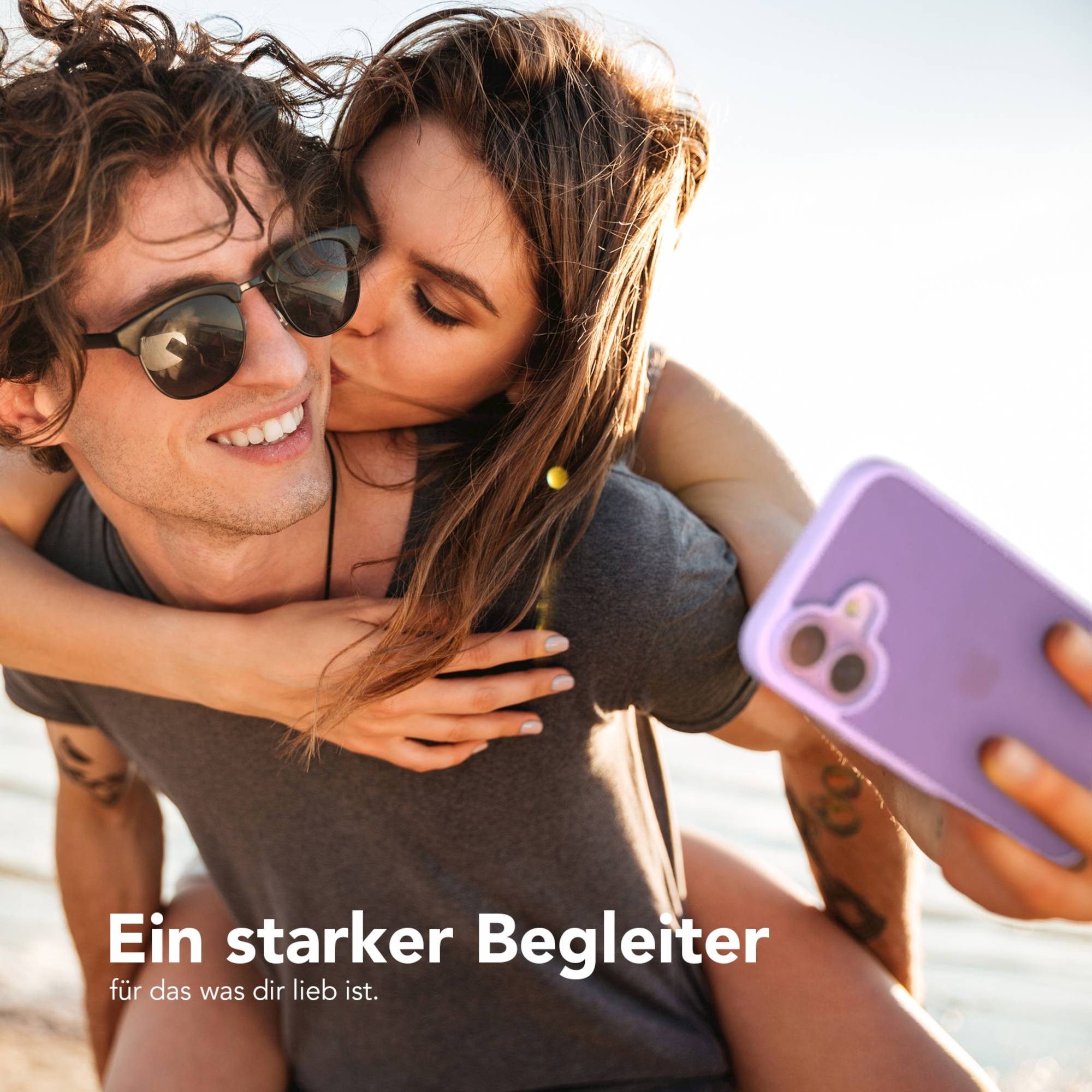 EAZY CASE Handyhülle Outdoor Case für Apple iPhone 17 6,3 Zoll, Schutzhülle mit Kameraschutz Robust Schutzhülle stoßfest Lila Lavendel