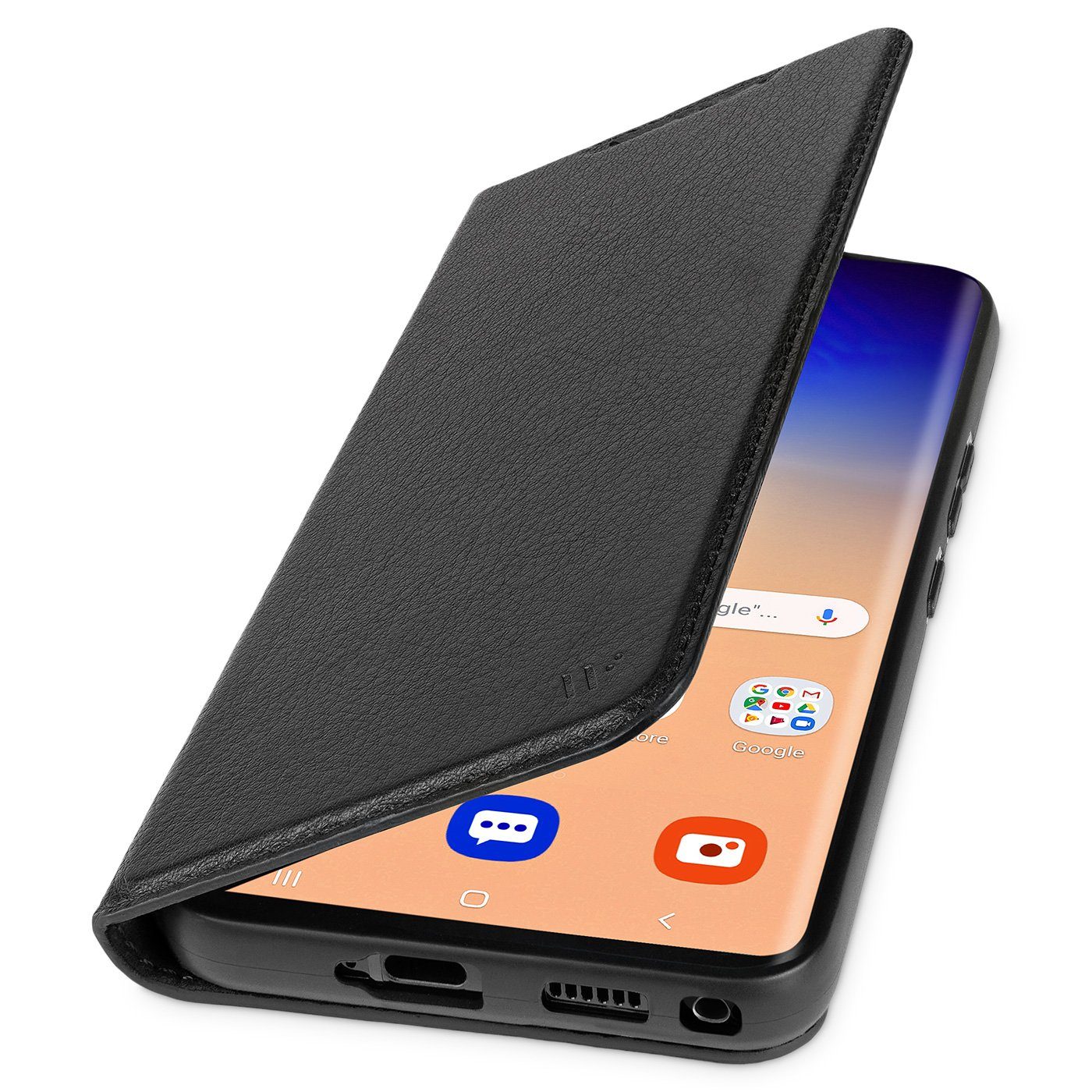 wiiuka Handyhülle suiit Hülle für Samsung Galaxy S22 Ultra, Klapphülle Handgefertigt - Deutsches Leder, Premium Case