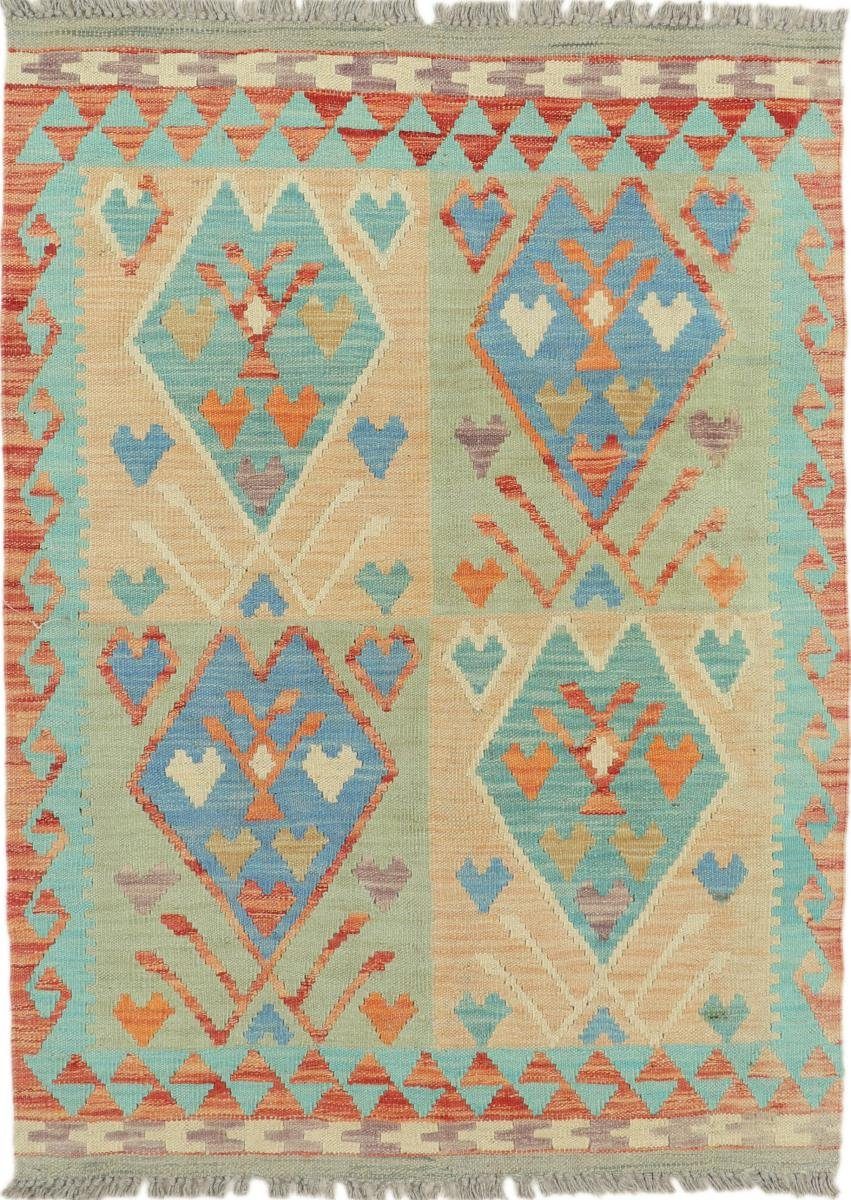 Orientteppich Kelim Afghan Heritage 92x126 Handgewebter Moderner Orientteppich, Nain Trading, rechteckig, Höhe: 3 mm