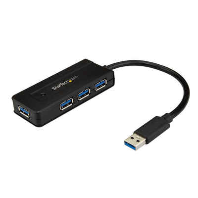 Startech.com USB-Verteiler STARTECH.COM USB 3.0 Hub 4 Port - mit Ladeanschluss - inkl. Netzteil -