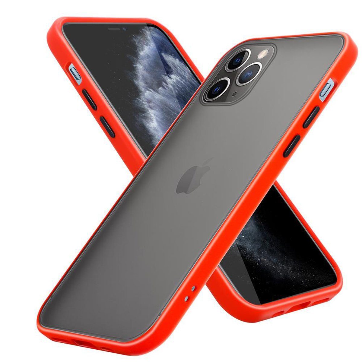 Cadorabo Handyhülle Hybrid Matt Apple iPhone 11 PRO MAX, Handy Schutzhülle  - Hülle - Ultra Slim Hard Cover Case - Bumper