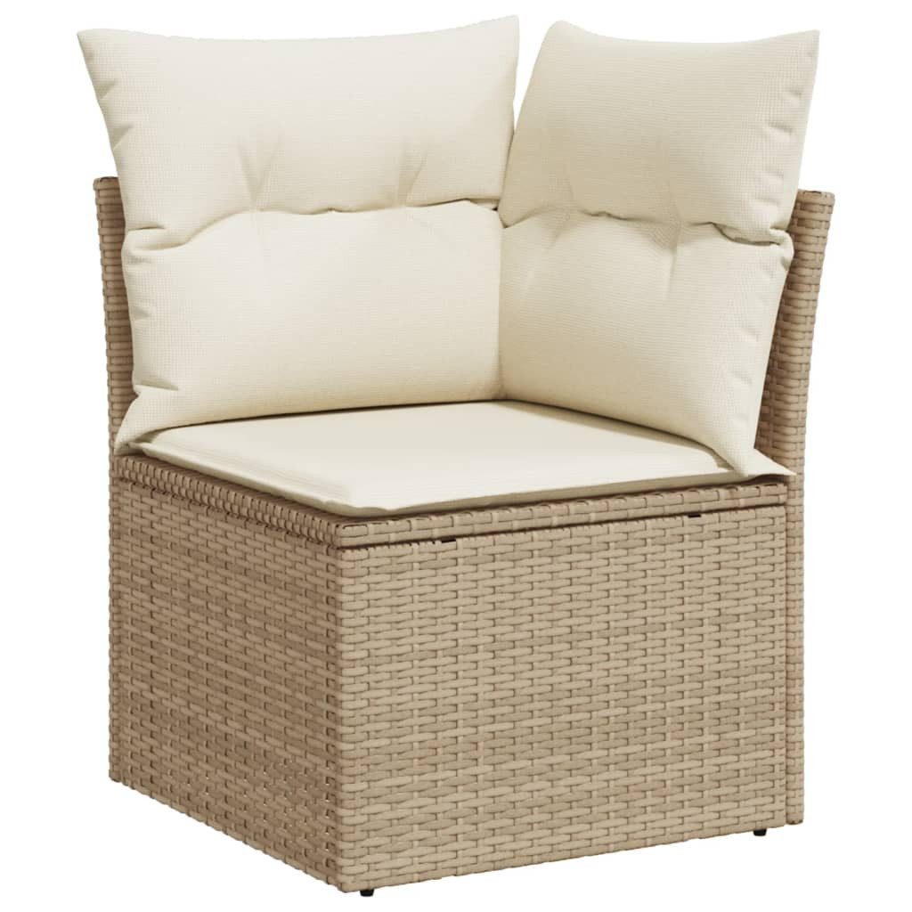 vidaXL Loungesofa Garten-Ecksofa mit Kissen Beige günstig online kaufen