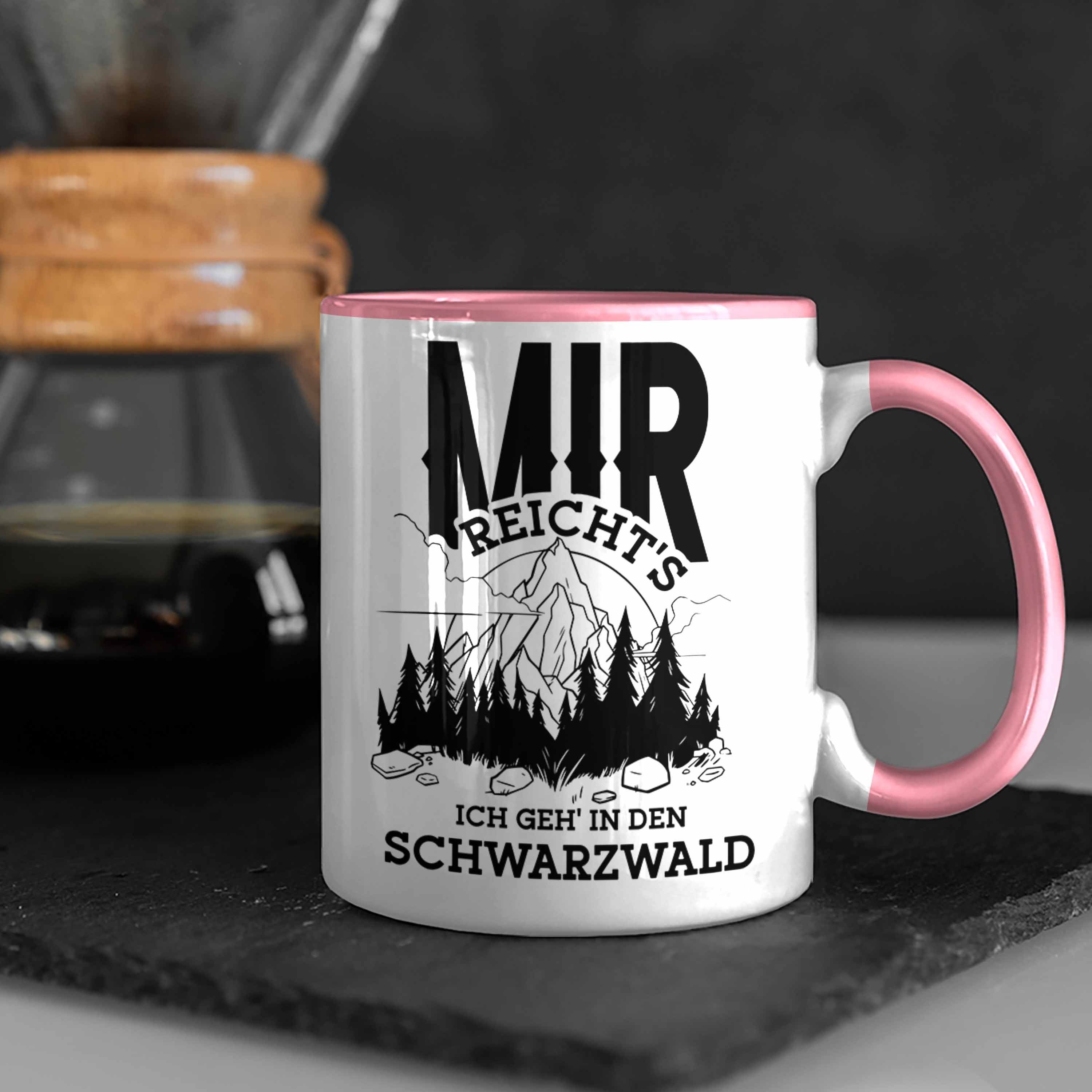Tasse lustigem Naturfre Geschenk mit für Schwarzwald Tasse Spruch Rosa Trendation Wanderer -