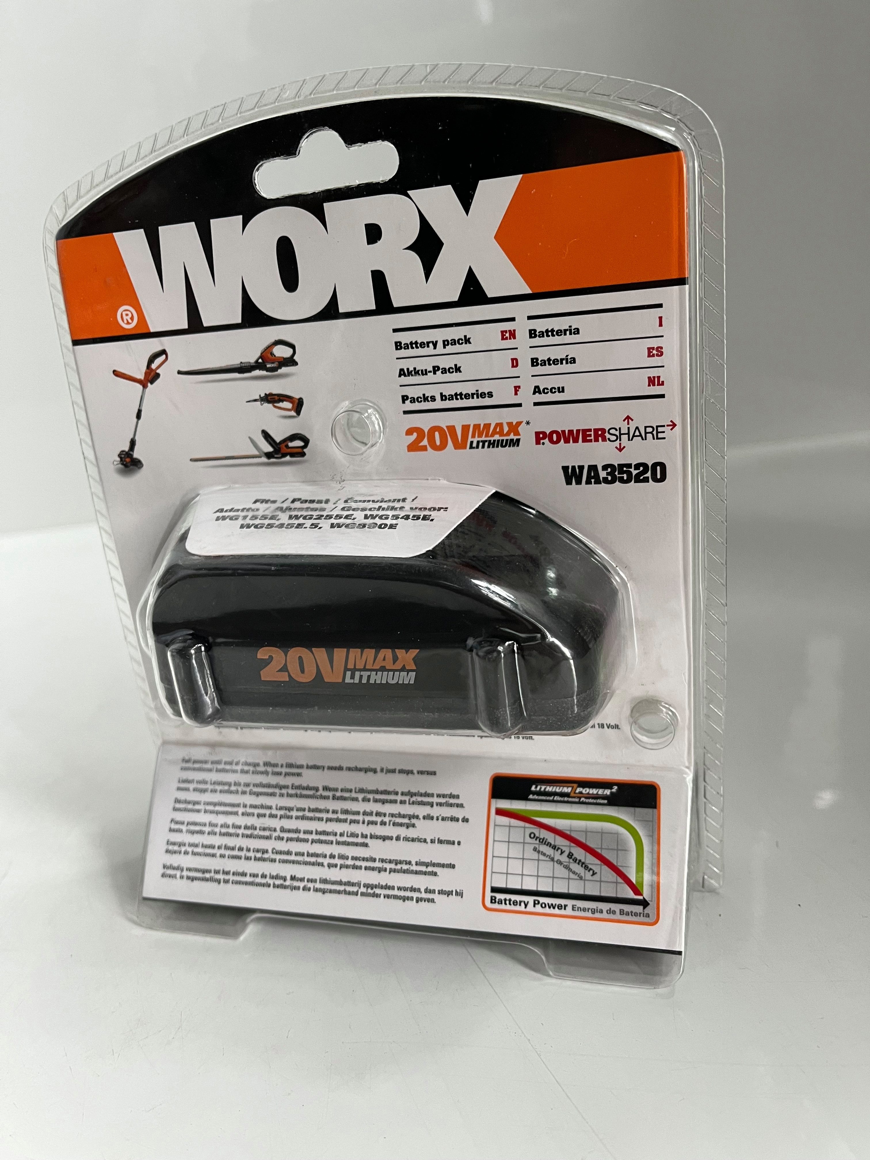 Worx Worx Ersatz - Akku 20 V 1,5Ah WA3520 Original Akku 1500 mAh (20 V)
