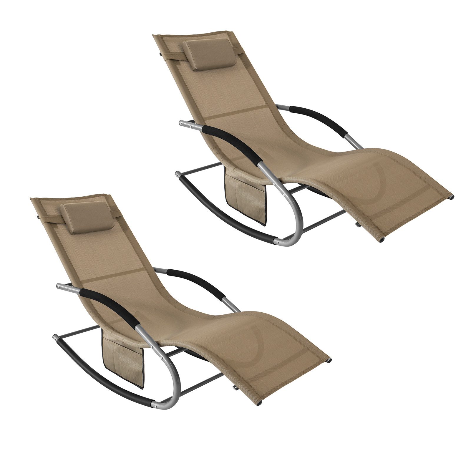 SoBuy Gartenliege OGS28x2, 2 st, Sonnenliege günstig online kaufen