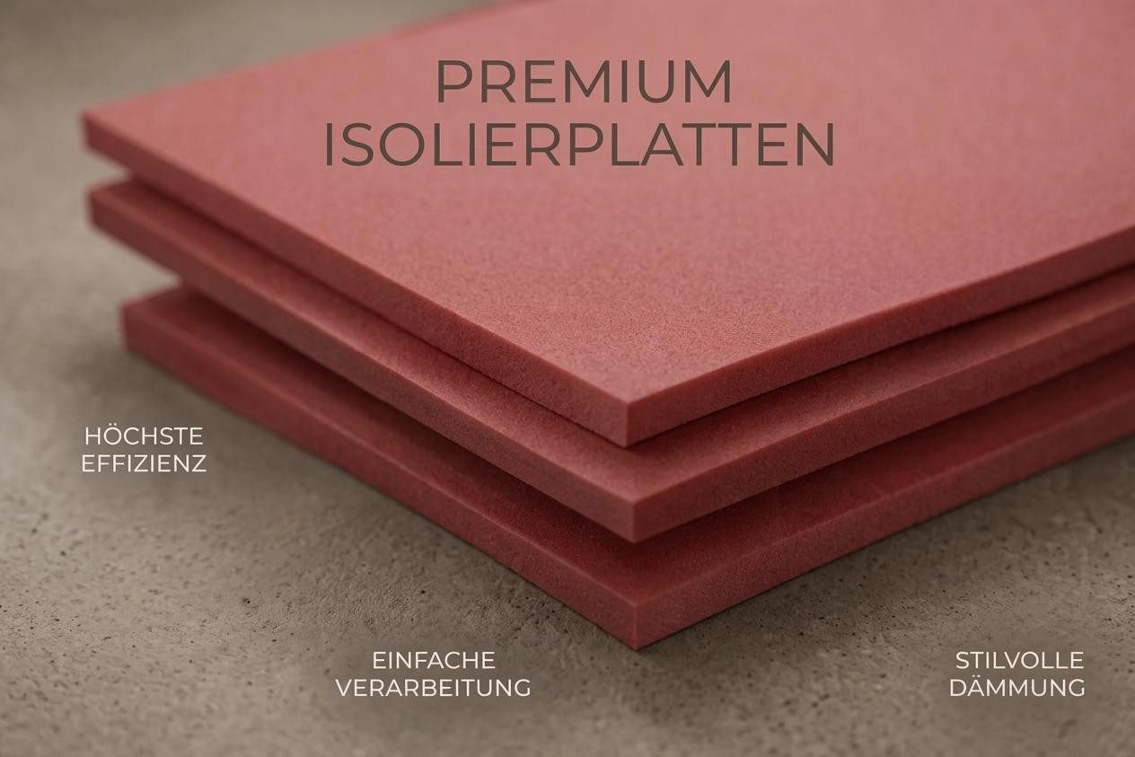 Xlmoebel Dämmplatte Rote Faserzementplatte 1200 × 2400 mm für Feuchträume und Fassaden