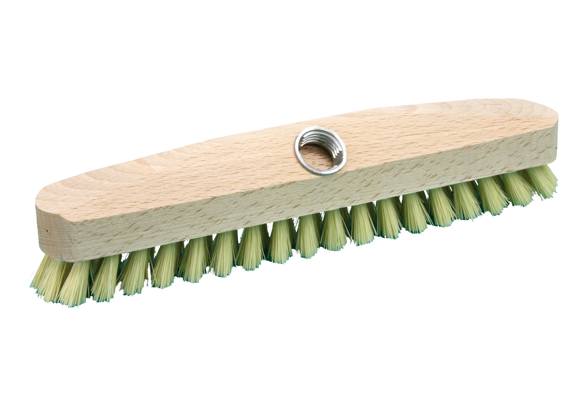Reinigungsbürste Bodenschrubber, Wischer (28,5 cm) Holz, Myprenfibre, Gewinde für Stiel