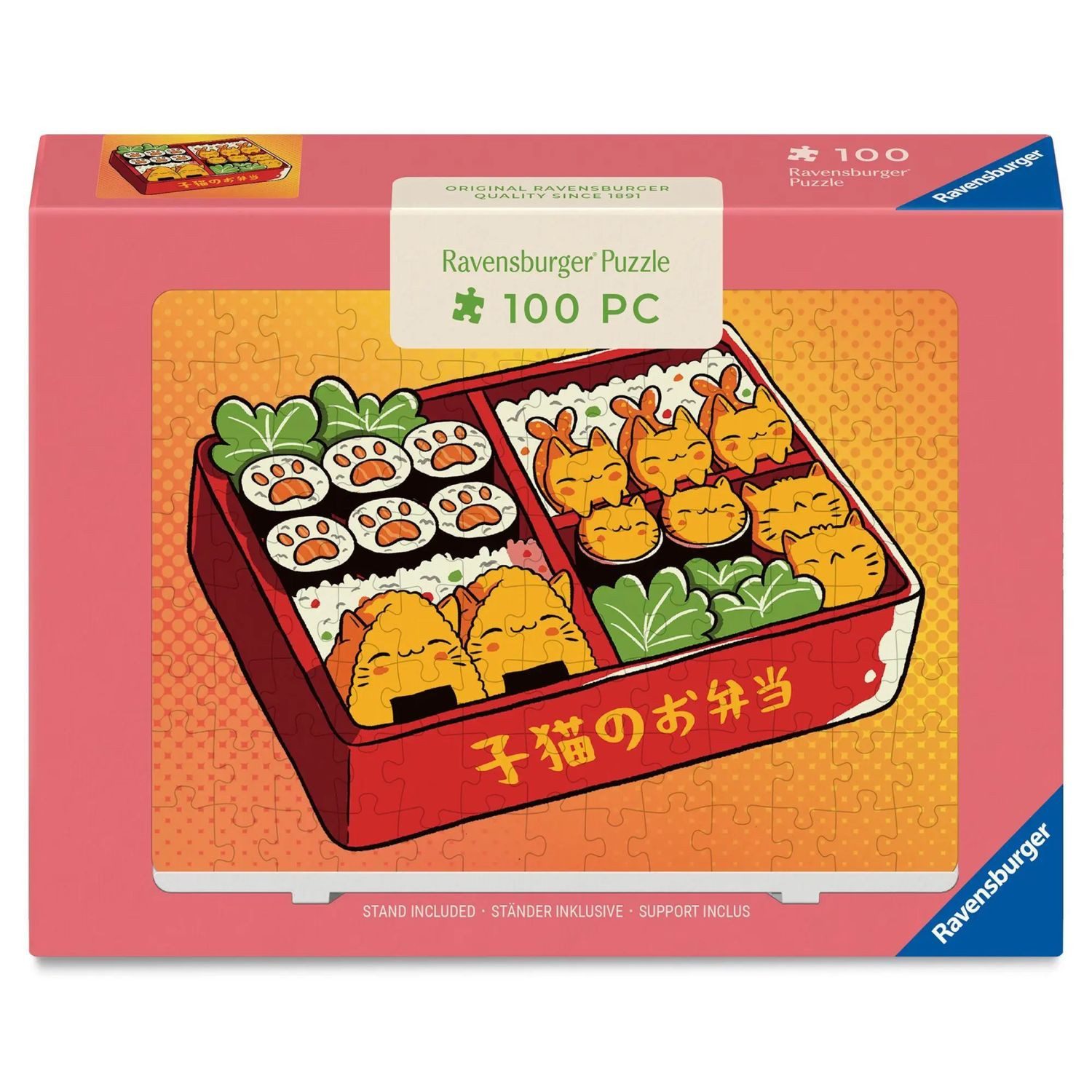 Ravensburger Puzzle Minipuzzle 100 Teile - Kawaii-Kätzchen in Bento-Box, 100 Puzzleteile