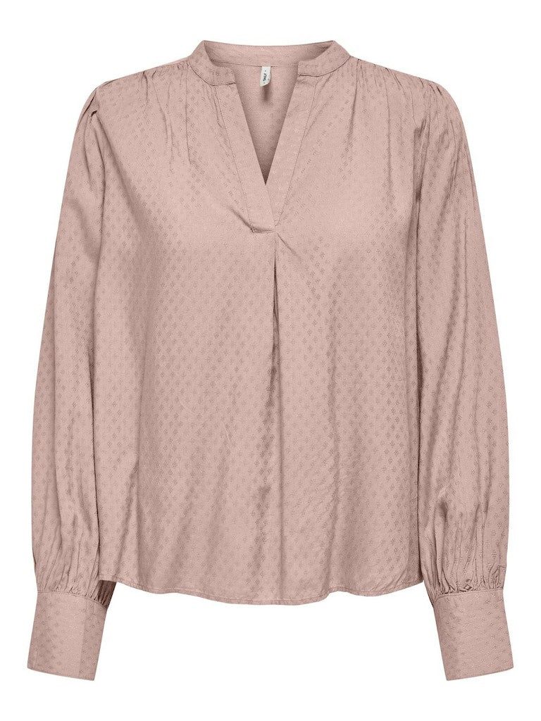 ONLY Langarmbluse ONLMARLA DOBBY L/S V-NECK günstig online kaufen