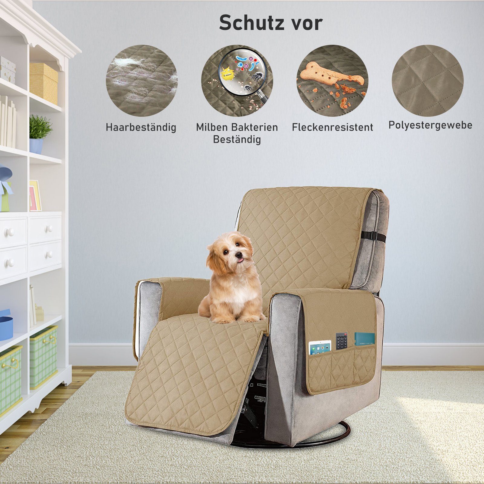 Sofaschoner TWSOUL, Anti-Schmutz-Sofa-Schoner, Universal-Liegesofa-Bezug, Schutztaschen Sesselschoner seitliche Mehrere