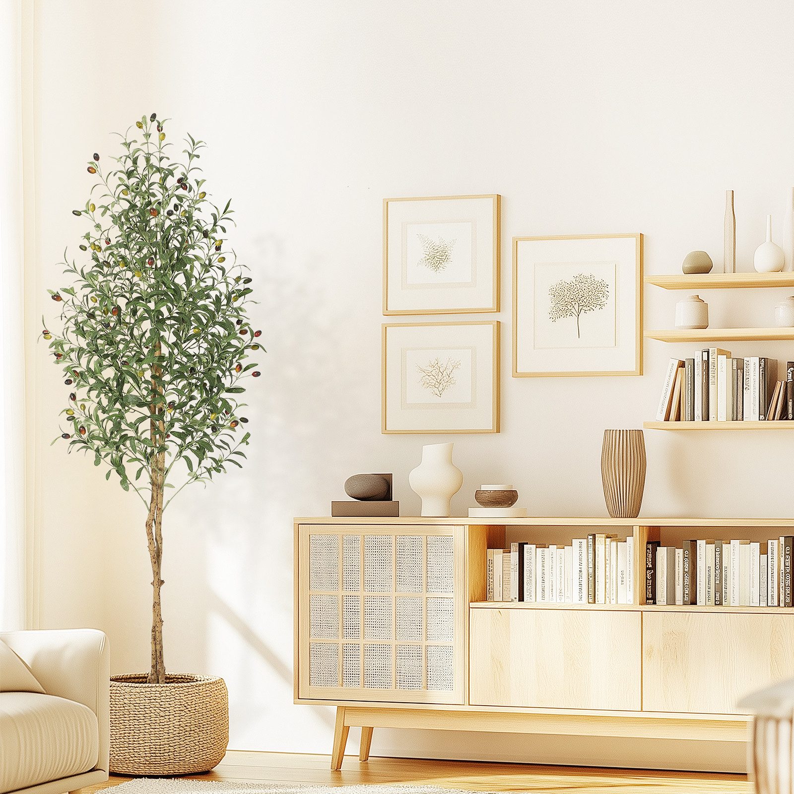 Kunstbaum Künstliche Olivenbäume für den Innenbereich, günstig online kaufen