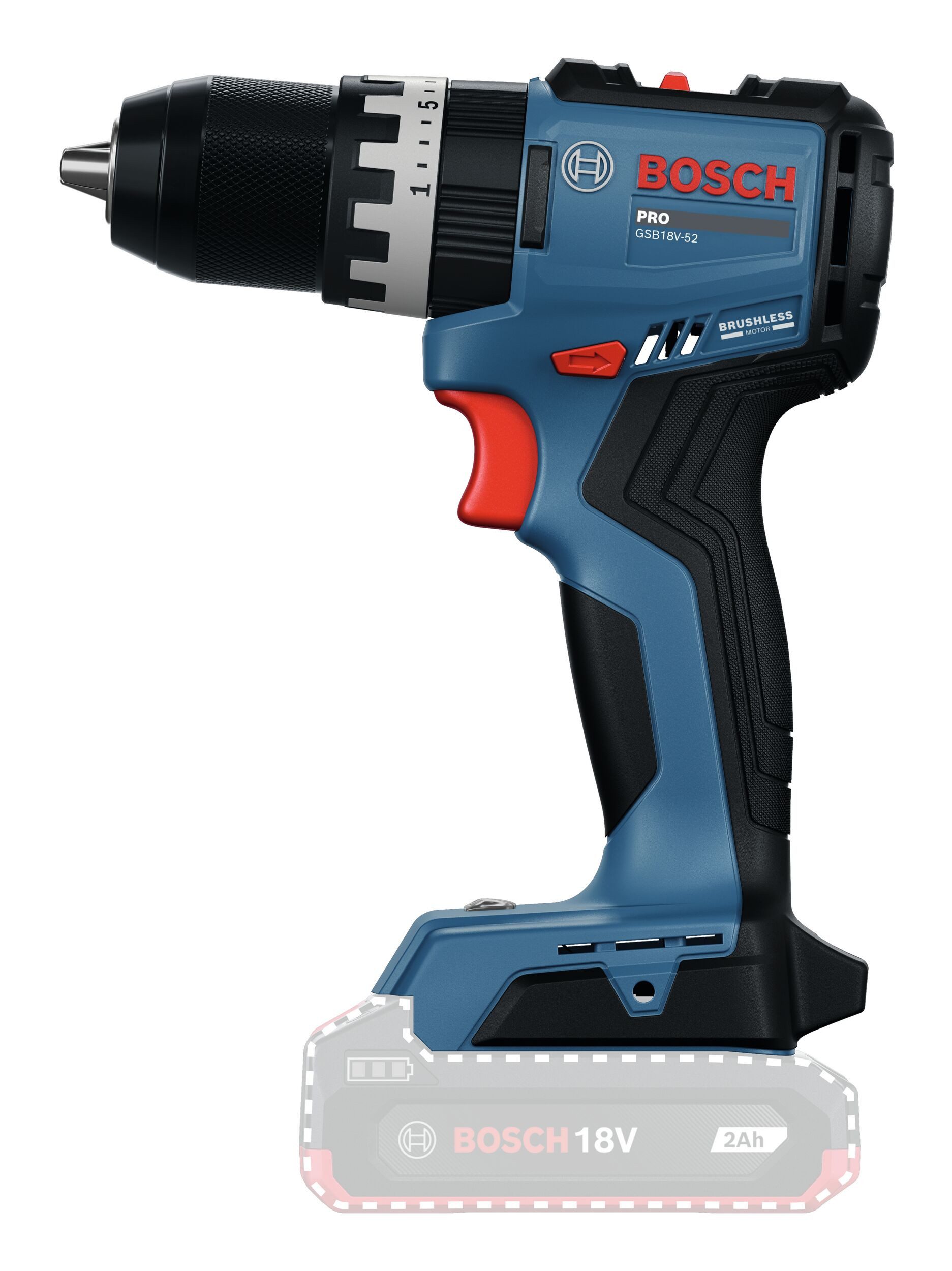 BOSCH Akku-Schlagbohrschrauber GSB 18V-52, 18 V, Ohne Akku - im Karton