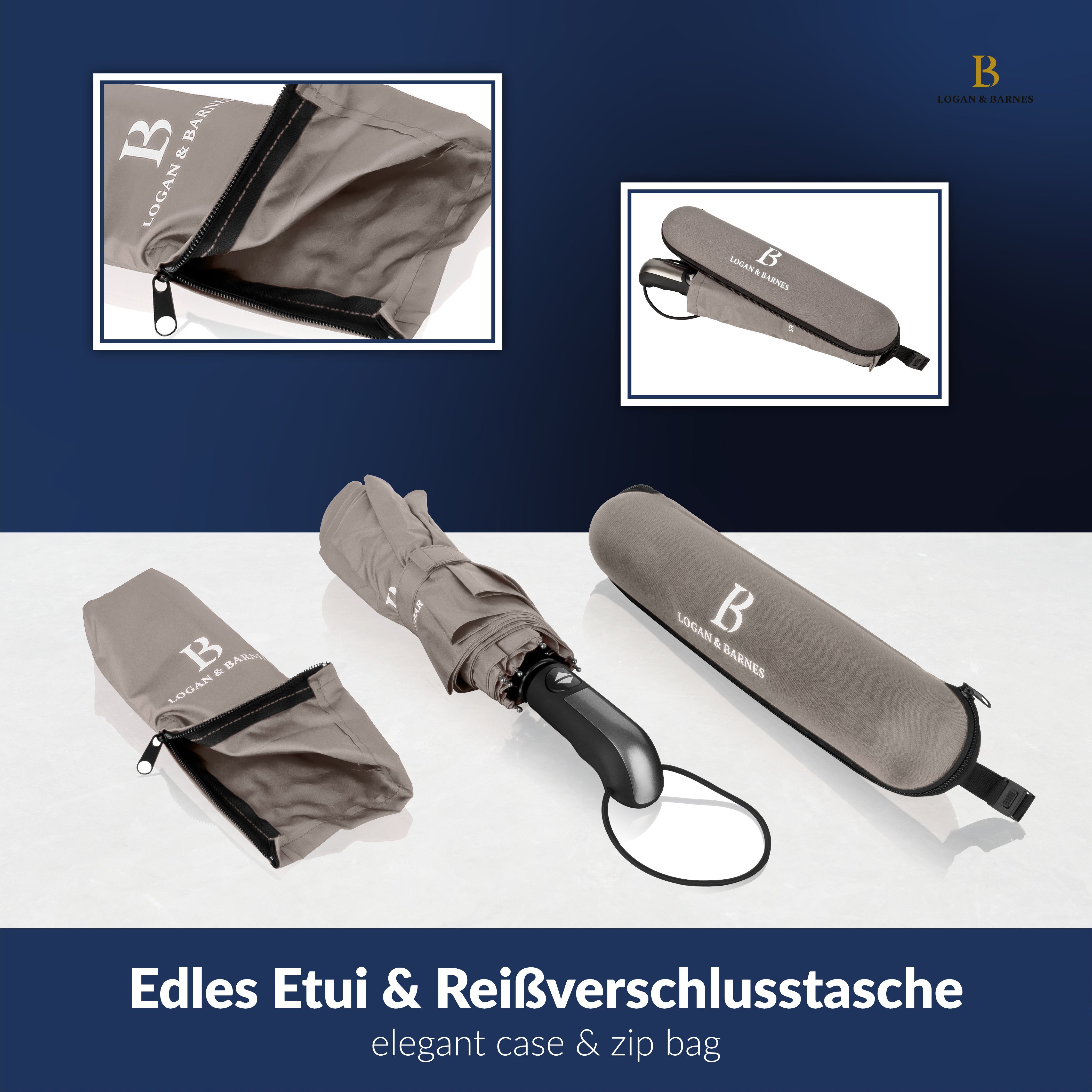 Logan & Barnes Taschenregenschirm Manchester – Bild 3 von 5