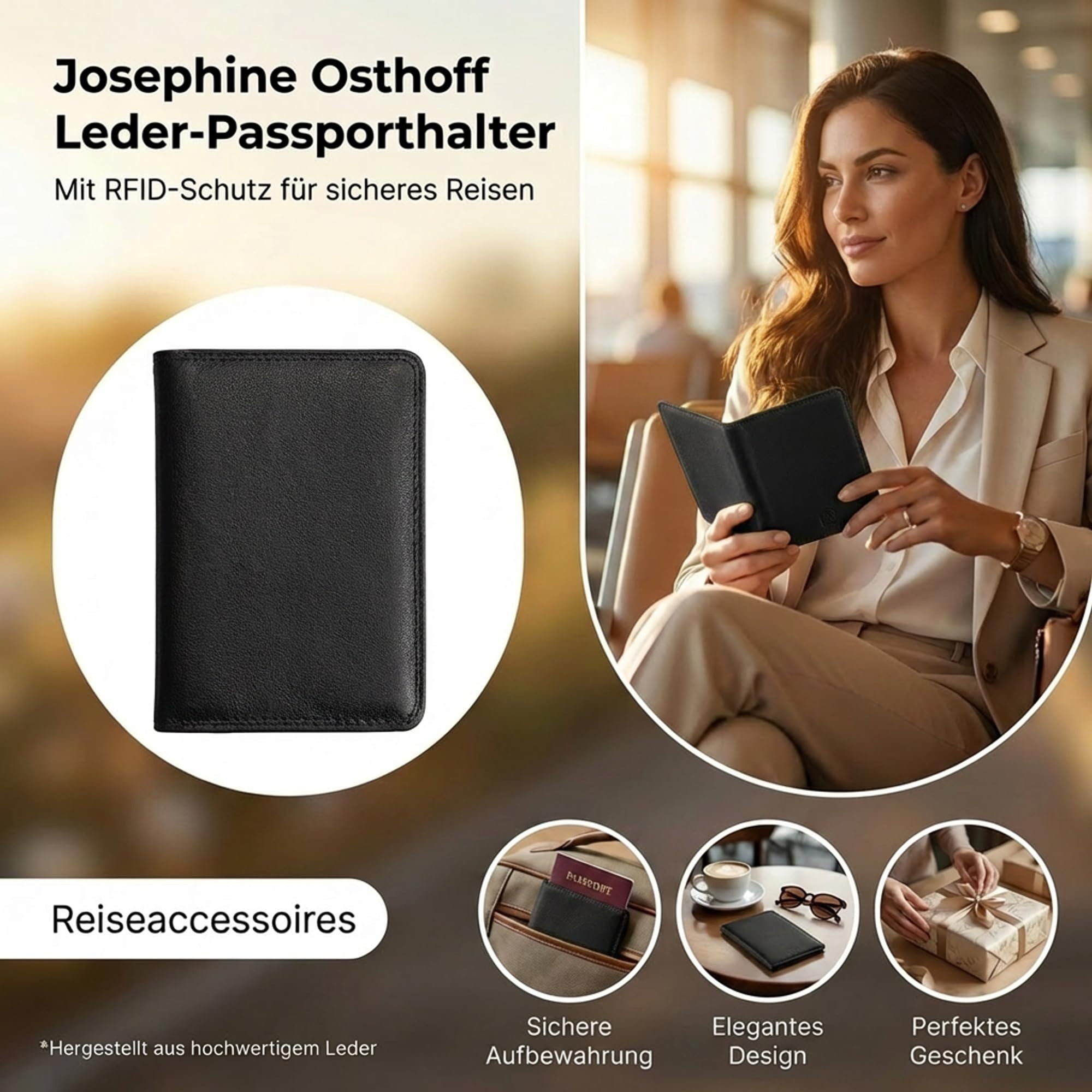 Josephine Osthoff Brieftasche SOS Ausweisetui schwarz – Bild 4 von 5