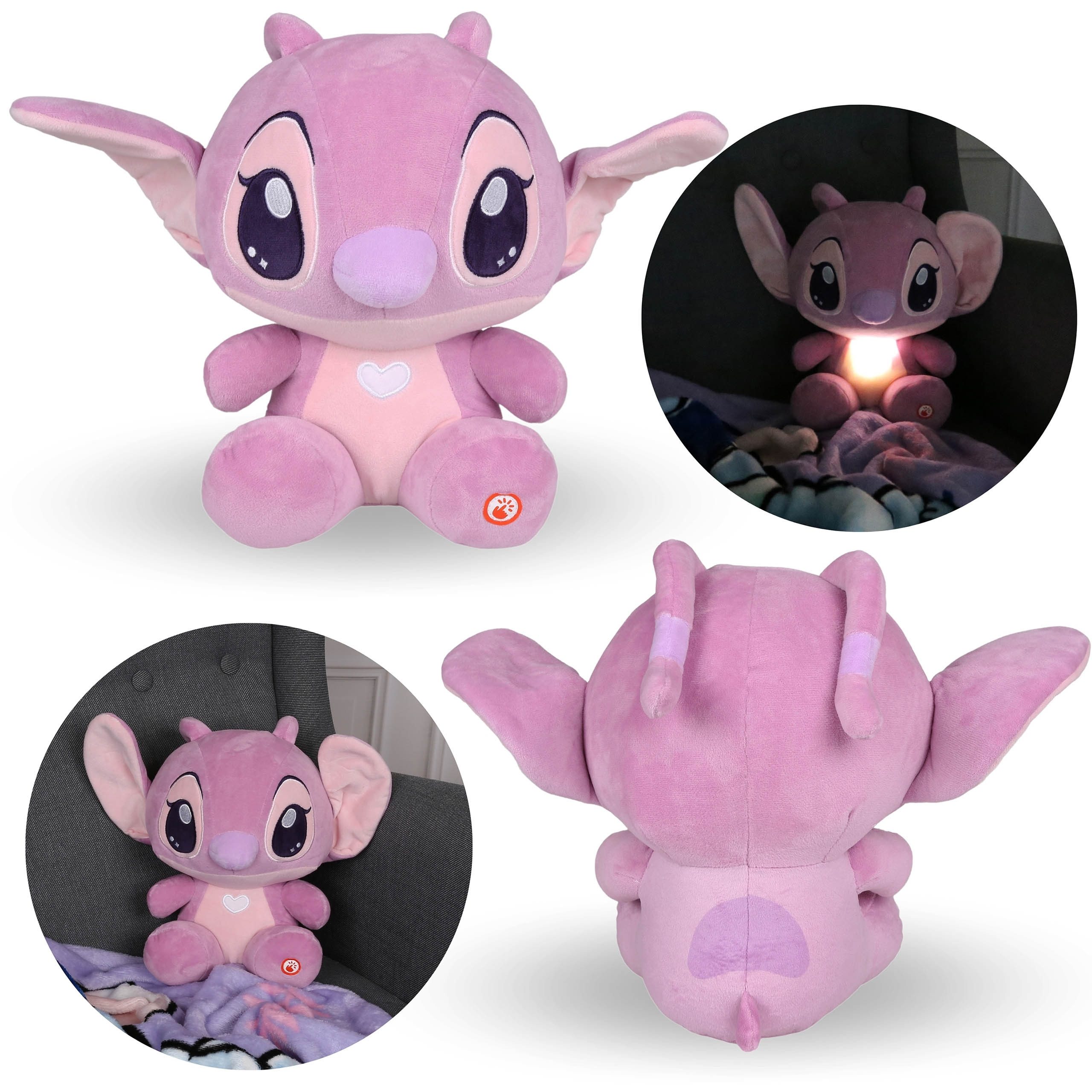 Kuscheltier DISNEY Stitch ANGEL leuchtendes Plüsch-Kuscheltier, 24 cm für Kinder
