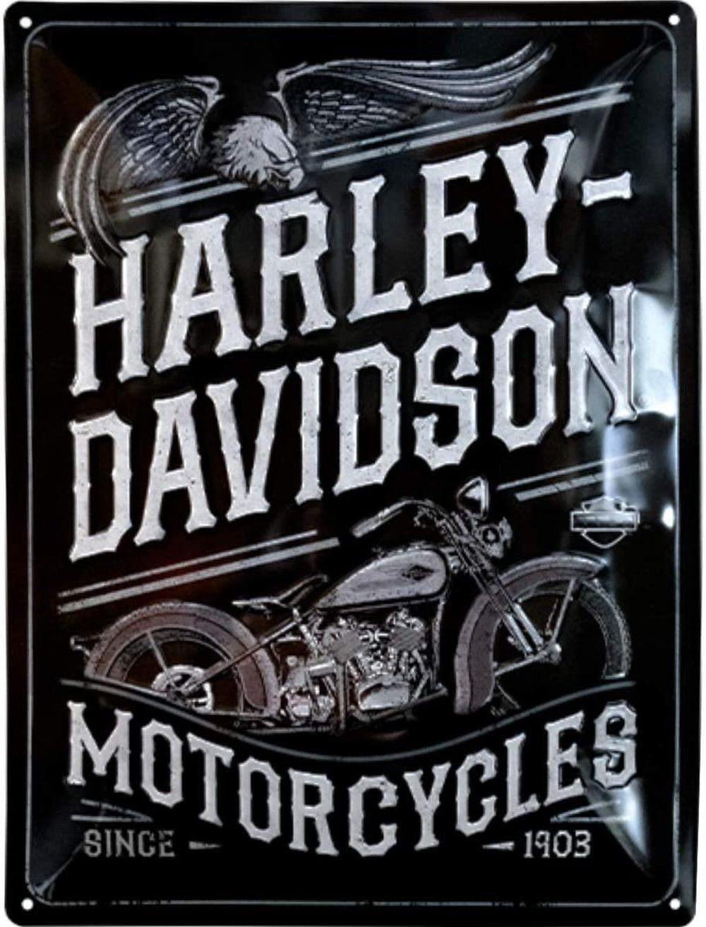 Nostalgic-Art Metallschild Blechschild 30 x 40 cm - Harley-Davidson - Motorcycles Eagle