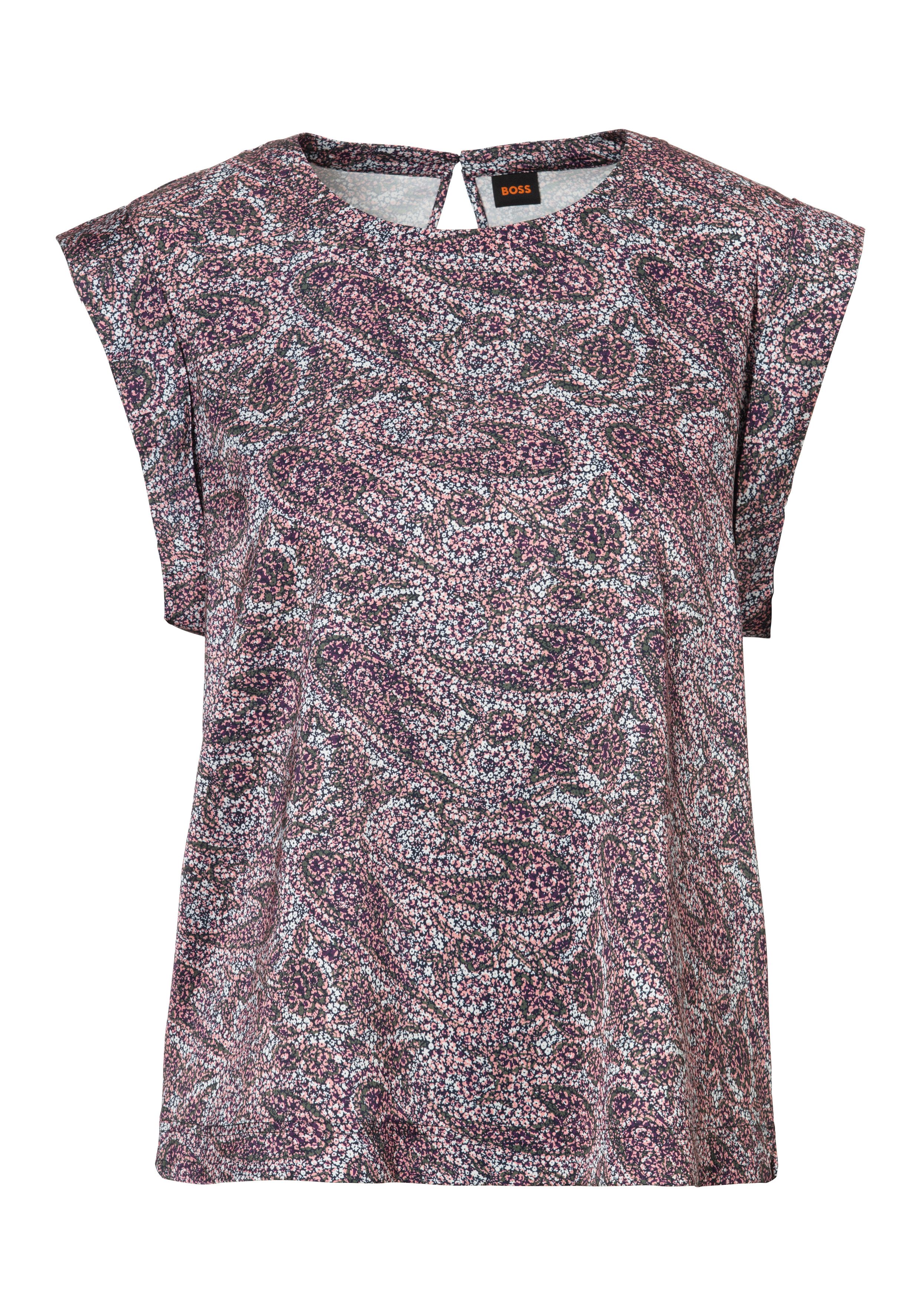 BOSS ORANGE Klassische Bluse C_Ieaska mit Paisley-Muster