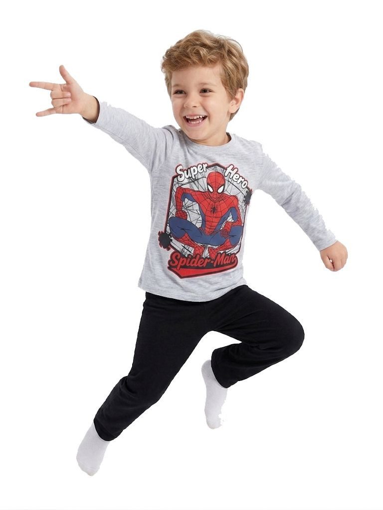 Spiderman Pyjama Spider-Man Kinder Pyjama: Weicher Longpyjama für Jungen & Mädchen Set Spiderman Schlafanzug Jungen + Mädchen