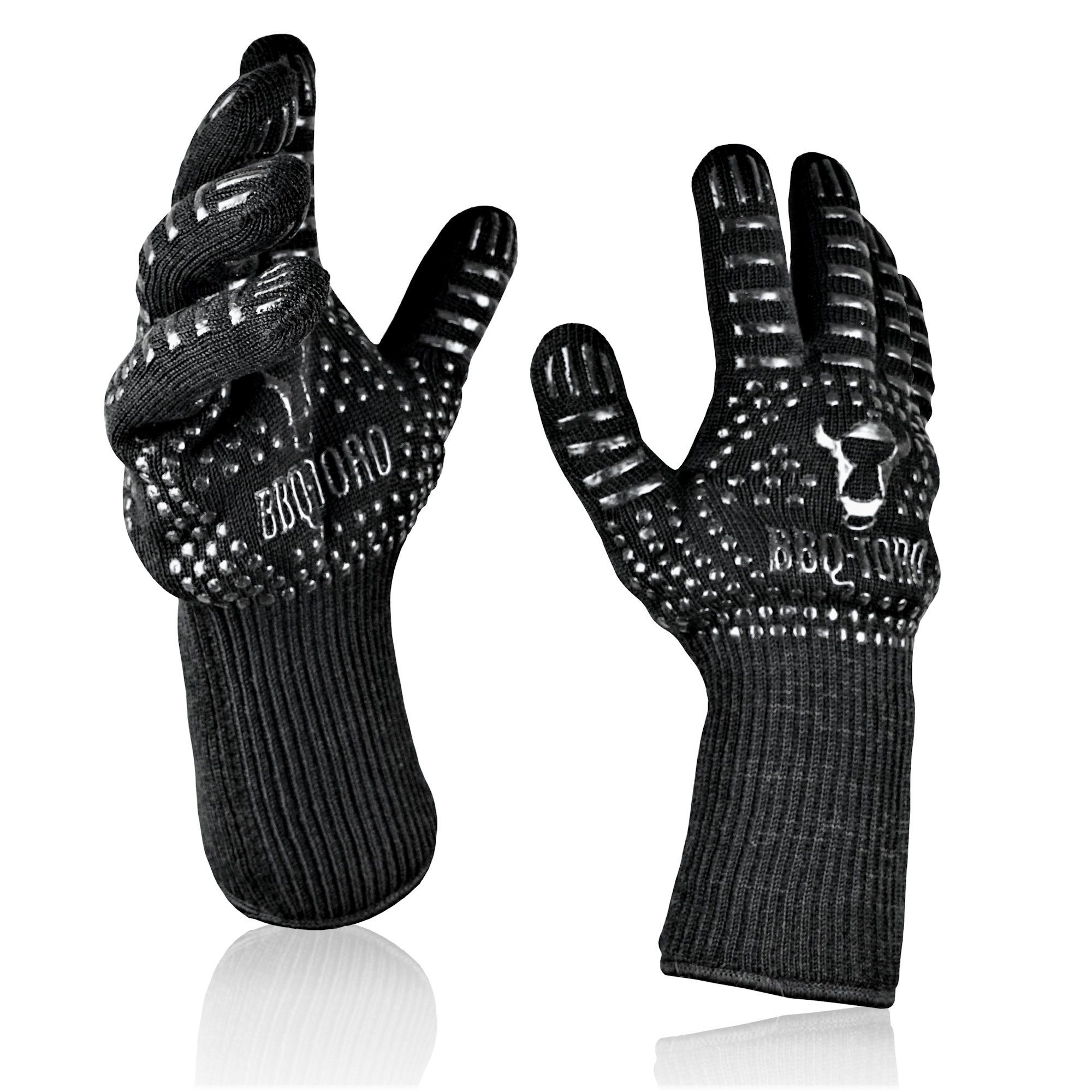 BBQ-Toro Hitzeschutzhandschuhe Grillhandschuhe (2 Stk), hitzebeständig + fe günstig online kaufen