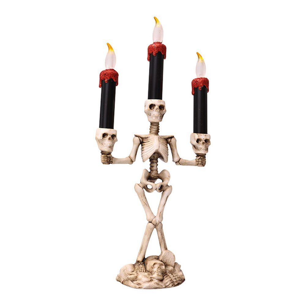Housruse LED Dekoobjekt »Halloween Skelett drei Kerzen Dekoration  elektronisches leuchtendes Skelett Lichter Geisterfest Spukhaus Bar Szene  Layout Requisiten« online kaufen | OTTO