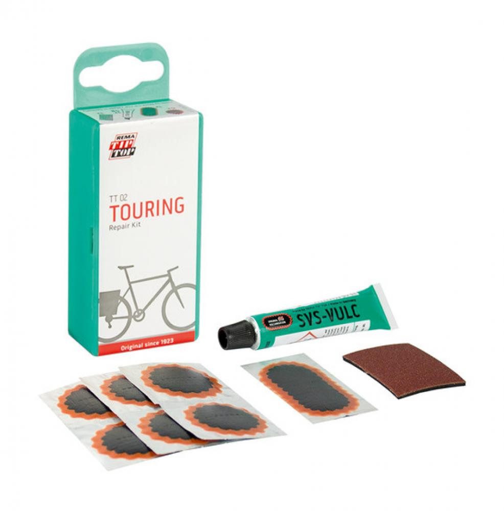 Rema Tip-Top Fahrradschlauch Rema Tip Top TT 02 SB Flickzeug, 6x F1-Flicken, 1x F2-Flicken, Vulkani