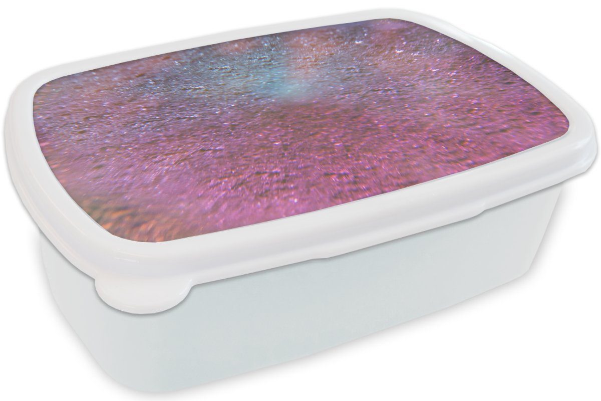 Kinder Erwachsene, und Abstrakt Brotdose, - Brotbox für Rosa für Blau, weiß und Glitzer - MuchoWow Design Lunchbox Mädchen Kunststoff, (2-tlg), - Jungs -
