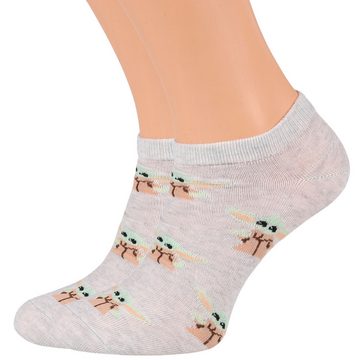 Sarcia.eu Haussocken Star Wars Baby Yoda Damensocken kurz/Damenfüße, 3 Paar