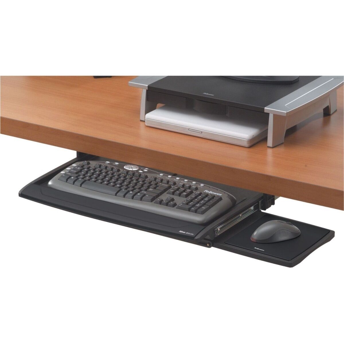 FELLOWES Monitor-Halterung Tastaturschublade OfficeSuite 365x605x75mm schwarz/silber