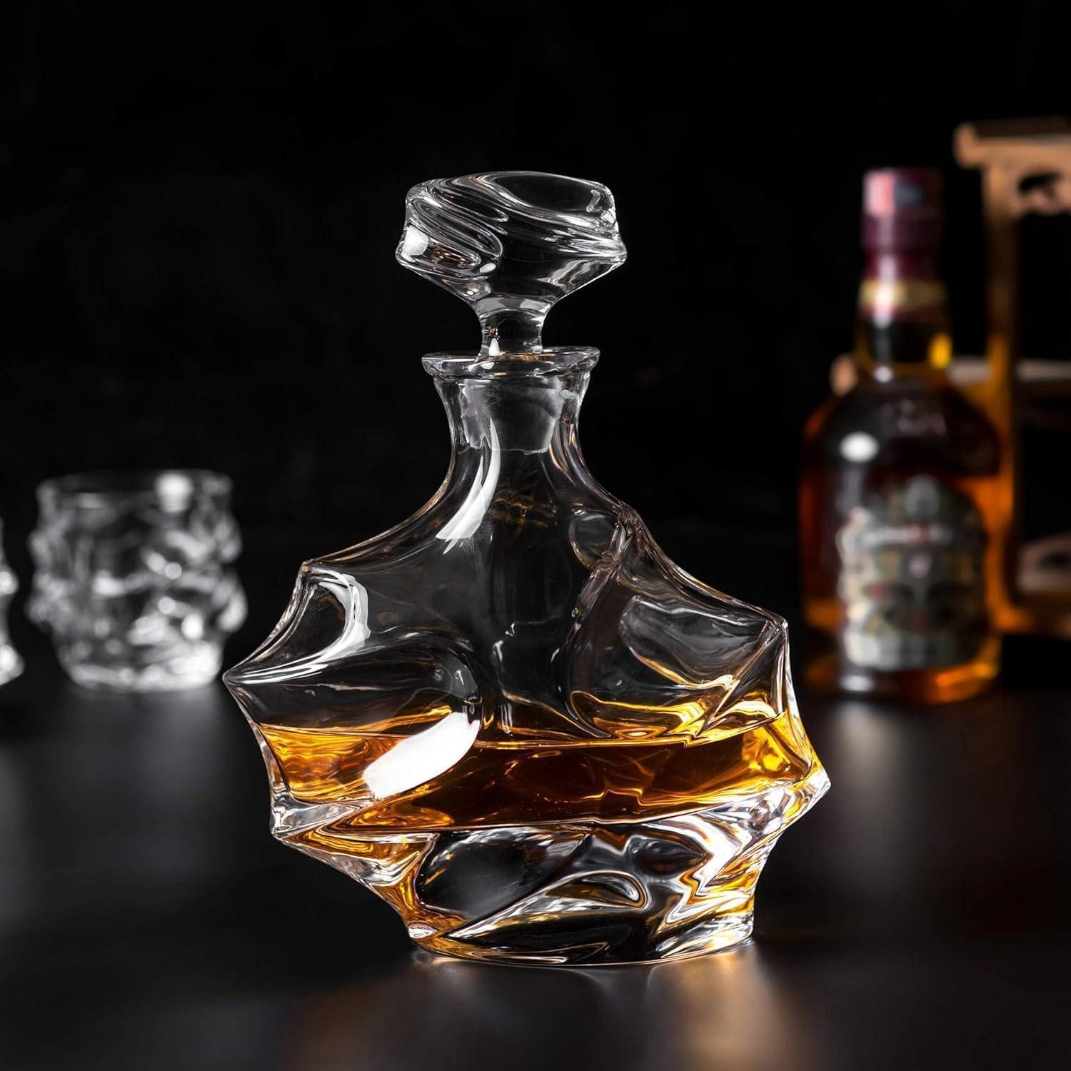 LuxusKollektion Gläser-Set Whisky Karaffe Gläser Set 750ml Dekanter 4x320ml Kristallglas Geschenk, Glas – Bild 4 von 5