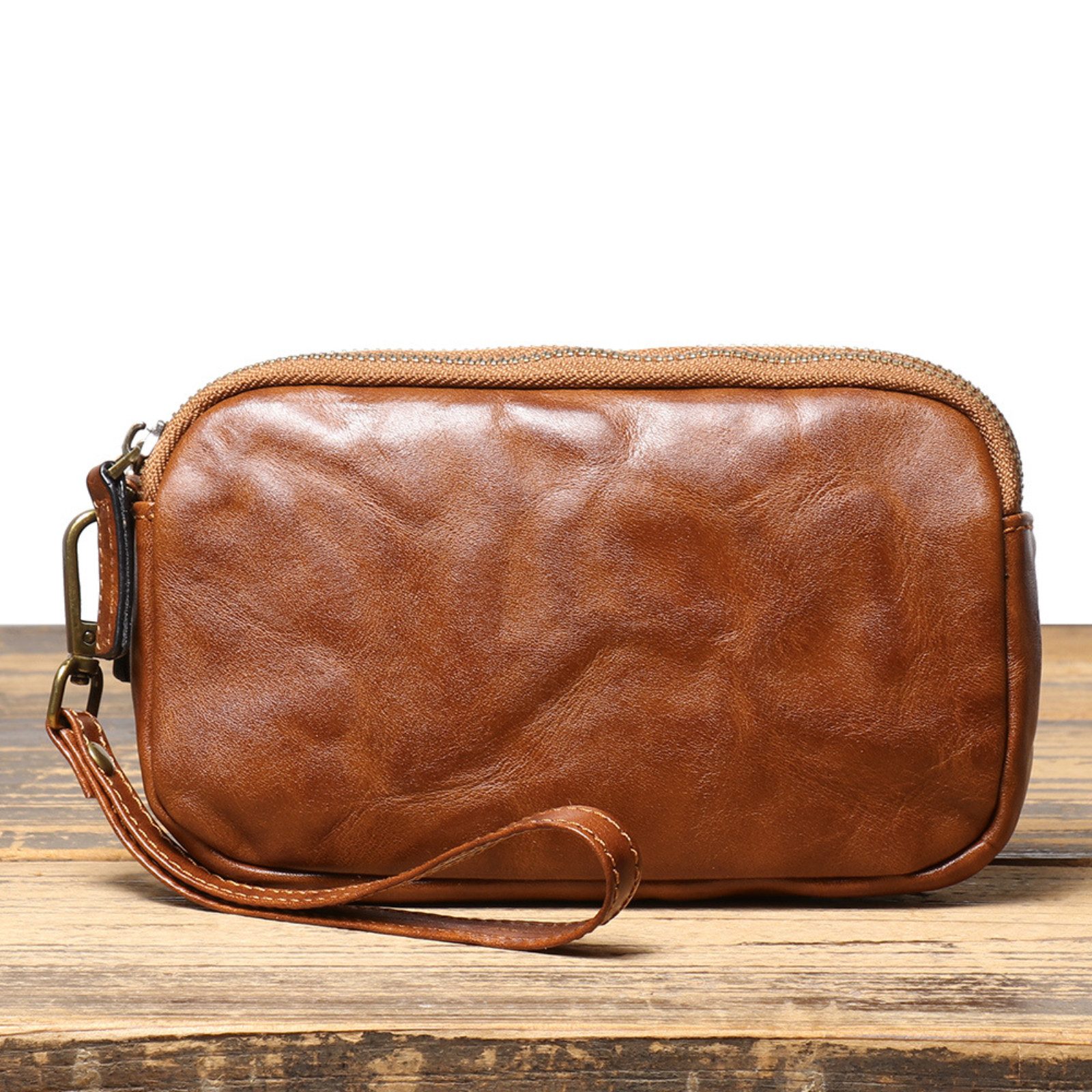 YUBRO-STUDIO Handgelenktasche Herren Leder Clutch Handgelenktasche günstig online kaufen