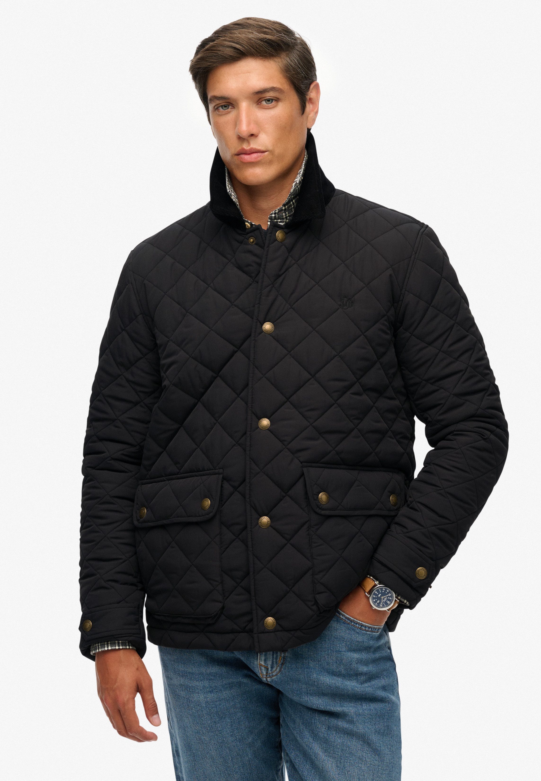 Superdry Steppjacke QUILTED ESTATE COACH JACKET Kunstfaser, regular fit
