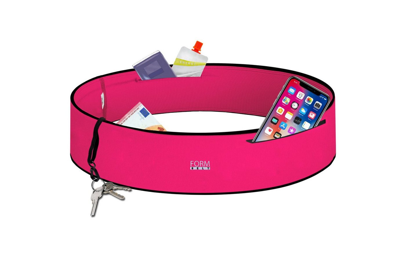 Formbelt Laufgürtel Sport-Bauchtasche mit Reißverschluss Laufgürtel für Handy Lauftasche Bauchtasche, Reißverschluss, Laufgürtel für Handy, Lauftasche