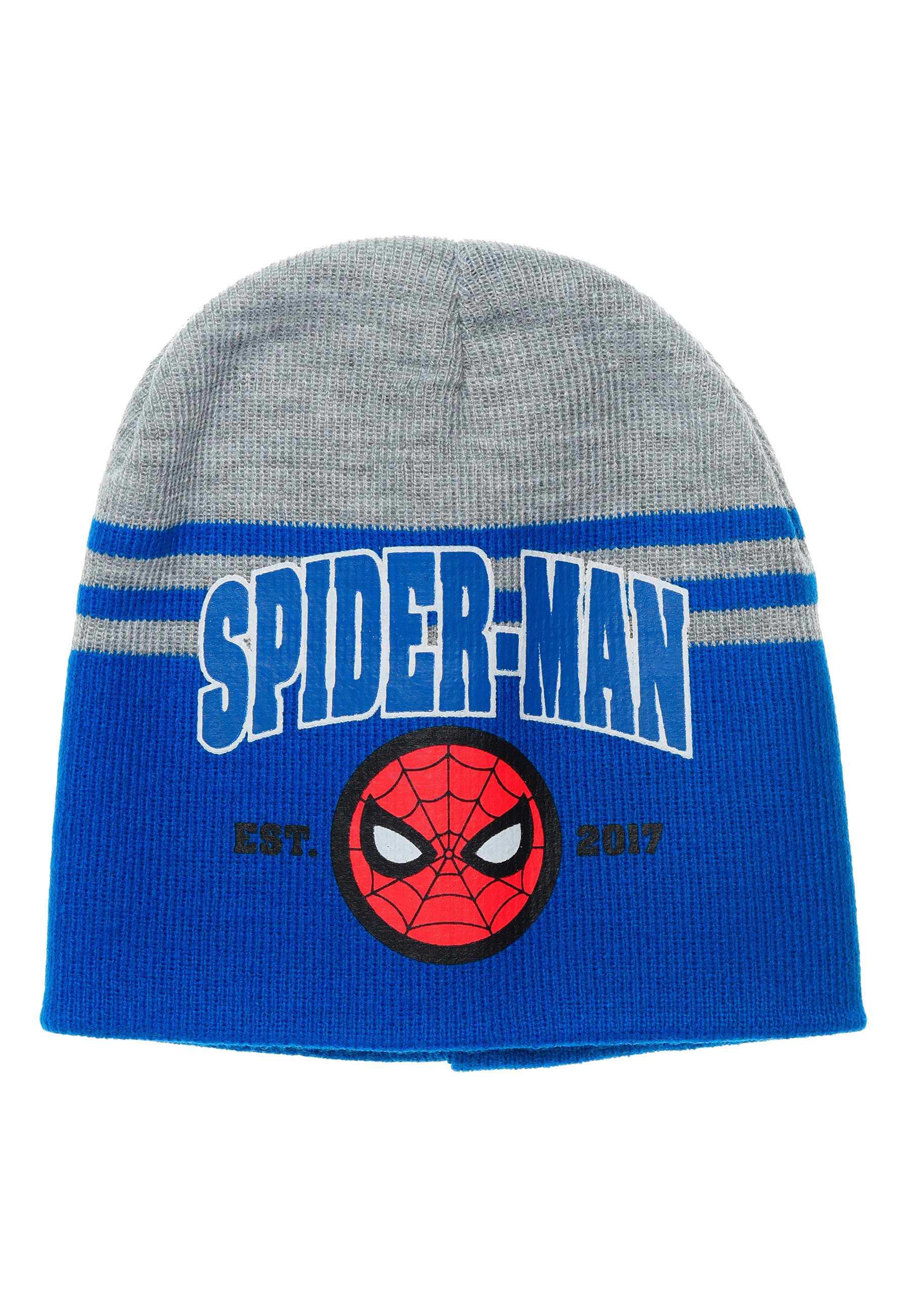 Spiderman Beanie Kinder Jungen Strickmützte Winter-Beanie-Mütze
