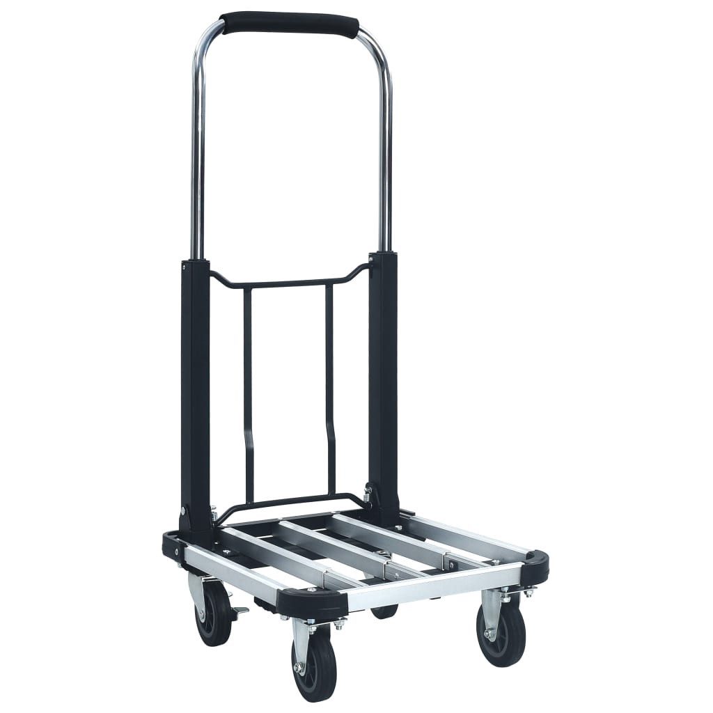 vidaXL Bollerwagen Transportwagen Klappbar 150 kg Aluminium Silbern