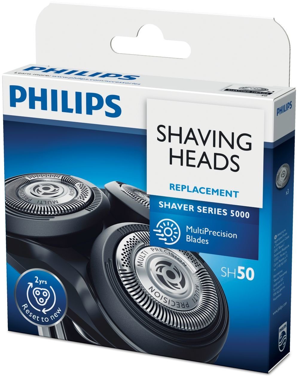 Philips Ersatzscherköpfe MultiPrecision SH50/50 Series 5000, Set, 3 St., 3 Stück, Super Lift & Cut-Technologie
