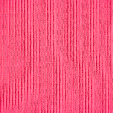 SCHÖNER LEBEN. Stoff Strickschlauch Bündchenstoff gerippt NEON pink 35cm Breite, allergikergeeignet