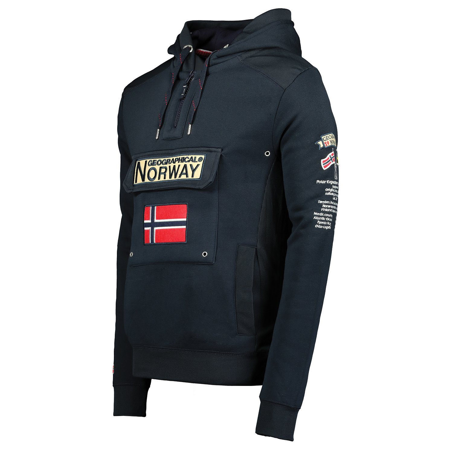Geographical Norway Kapuzenpullover Gymclass by leyoley mit großer Bauchtasche und warmer Kapuze