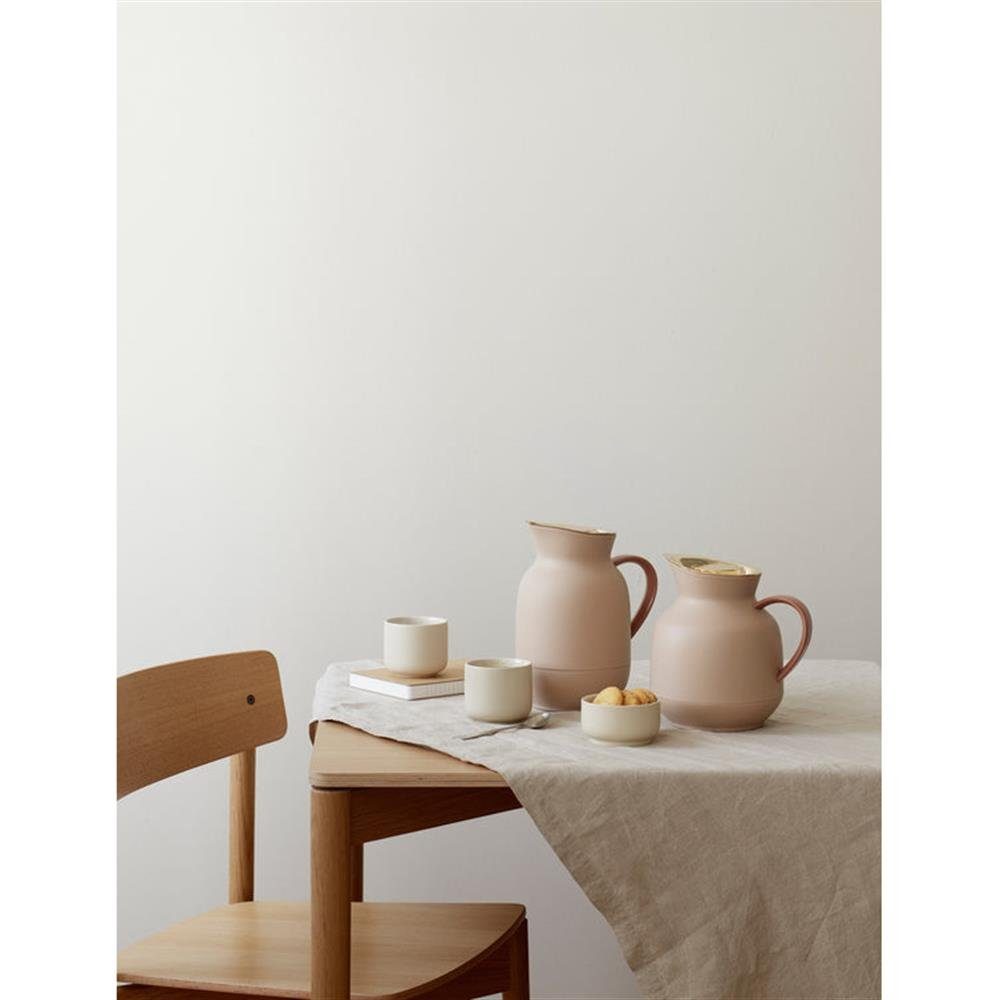 Stelton Isolierkanne Amphora - Soft Peach, 1 l, mattes Altrosa, schmal, Lehmkrug-Design