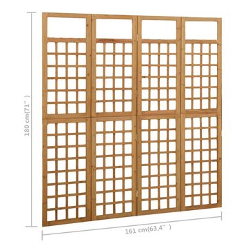 DOTMALL Raumteiler Spalier/Paravent 4-teilig Massivholz Tanne 161x180 cm