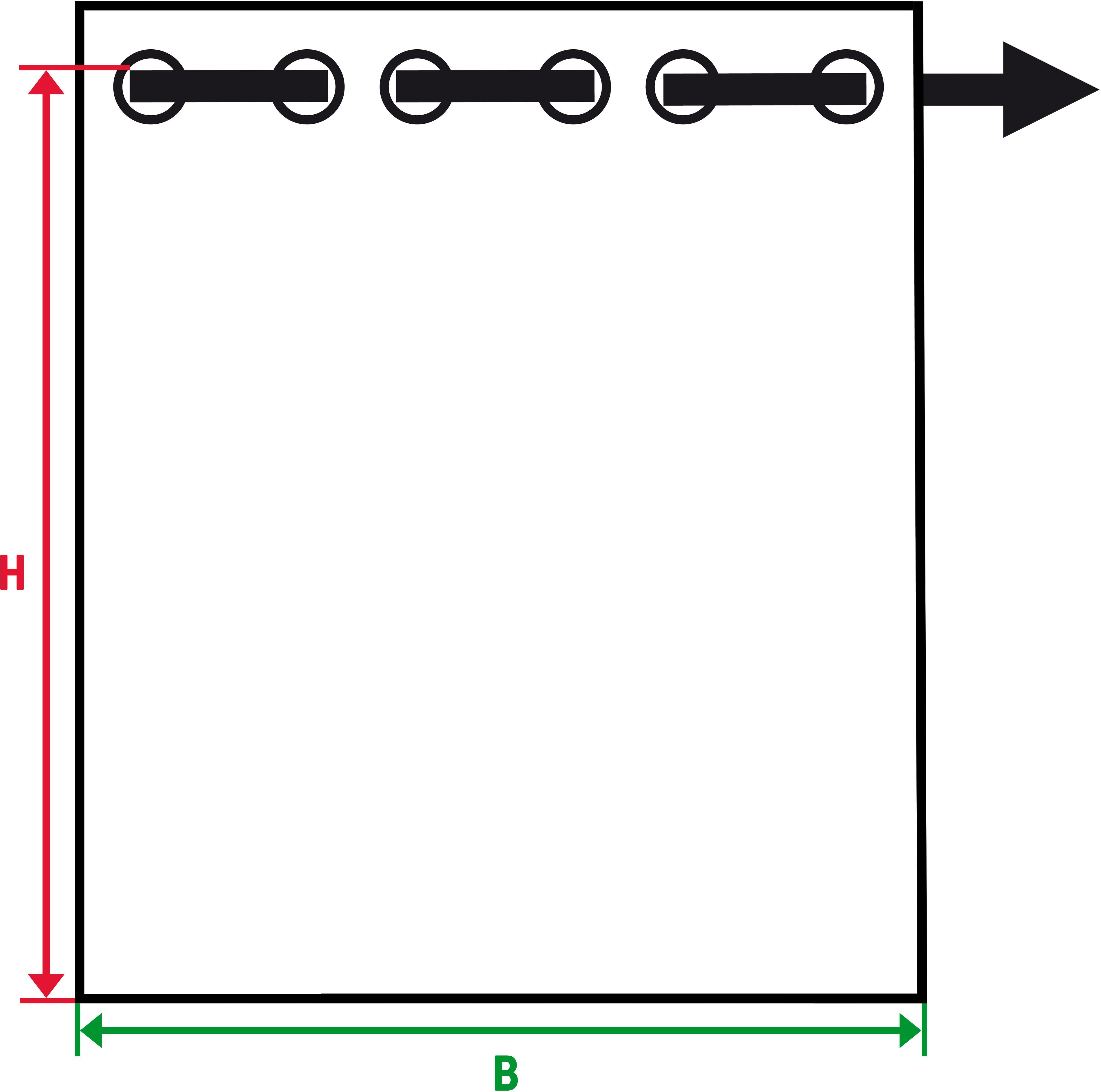 Vorhang (1 - Ösenschal, Gözze, inkl. St), blau Marrakesch transparentes Gewebe Querstreifen HxB: Ösen transparent, 245x140,