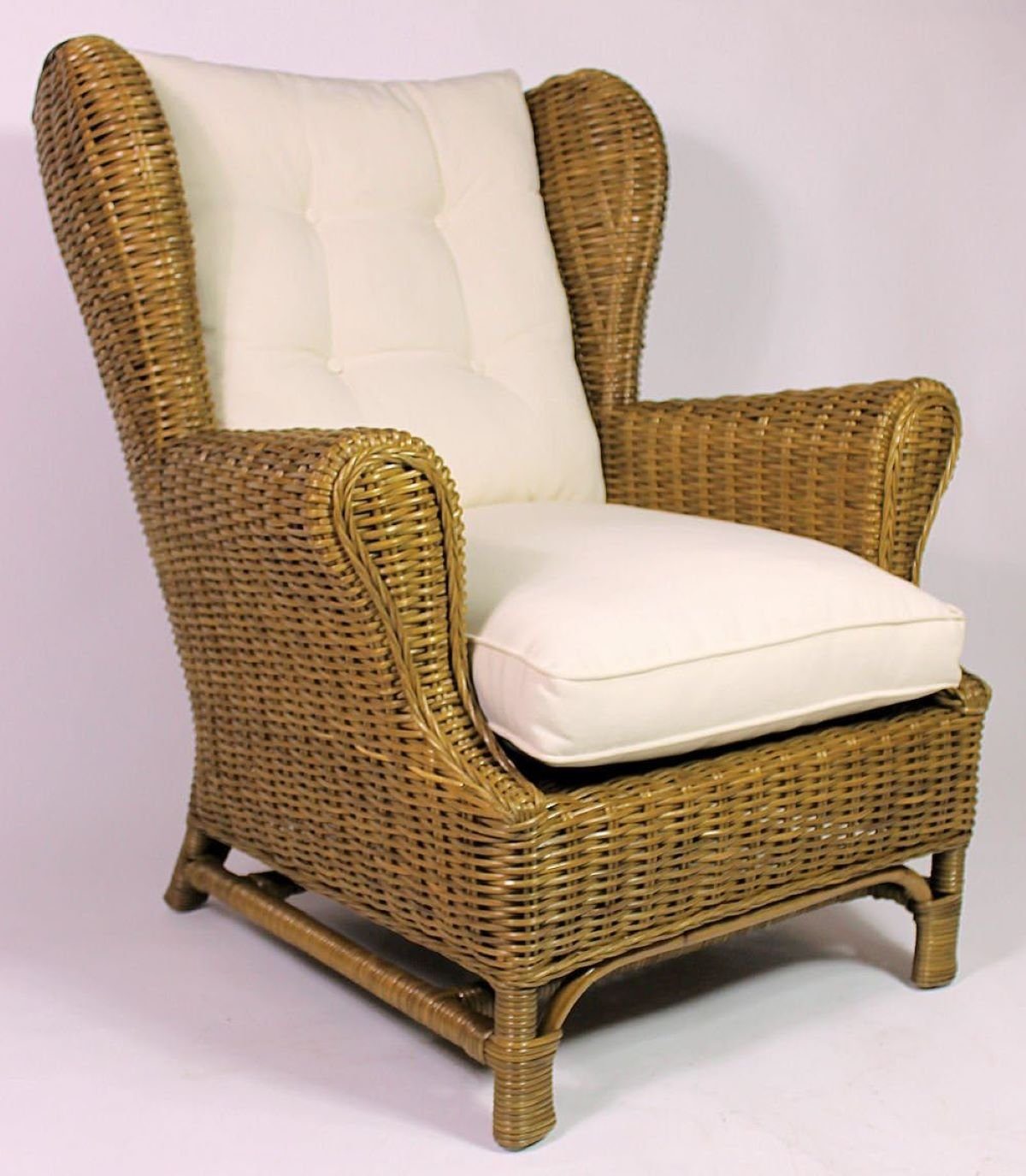 Ohrensessel Rattan Rattanstuhl honig Rattansessel Rattani Chair King