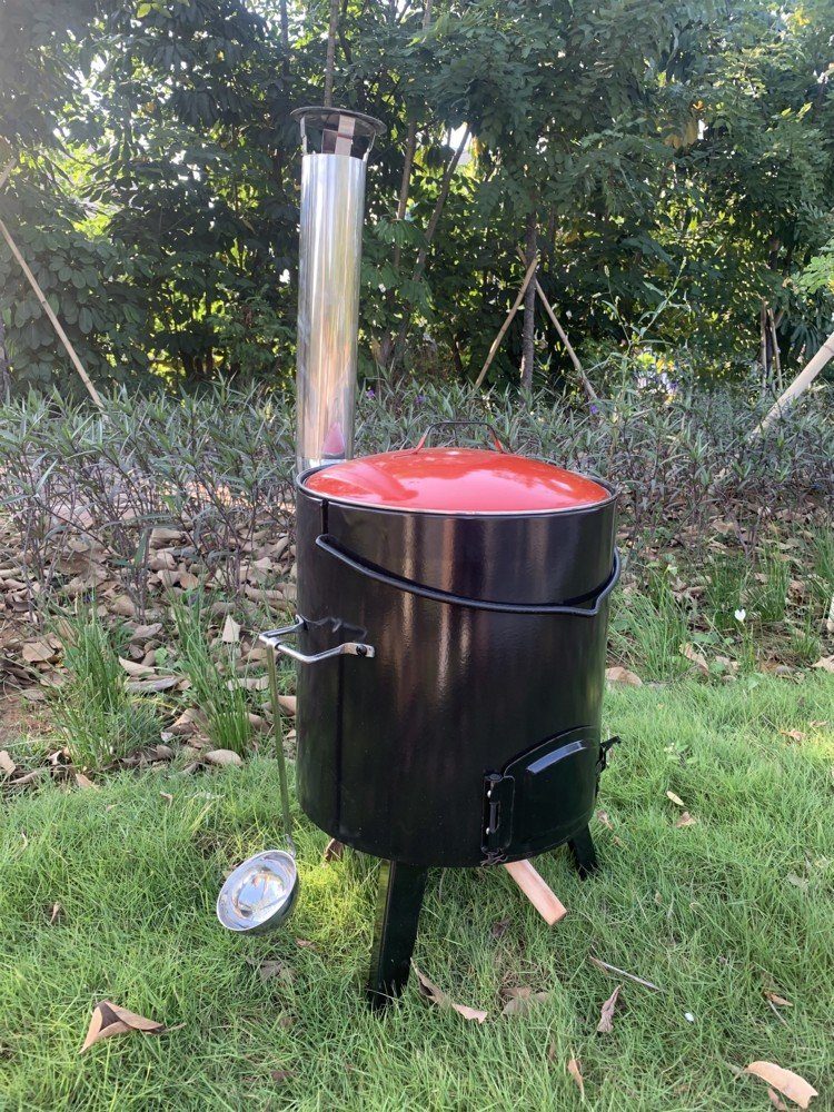 BBQ-Toro Gulaschkanone, Gulaschkessel, Eintopfofen 17 L emailliert mit  Deckel