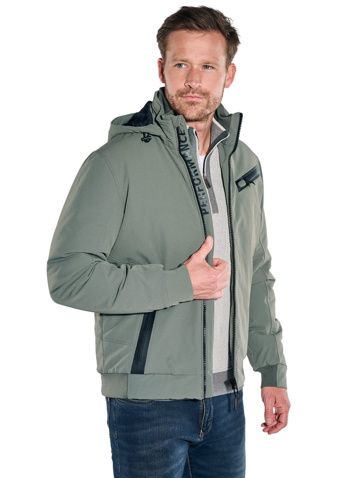 Engbers Kurzjacke Herren Wasserdichte Funktionsjacke, Khaki