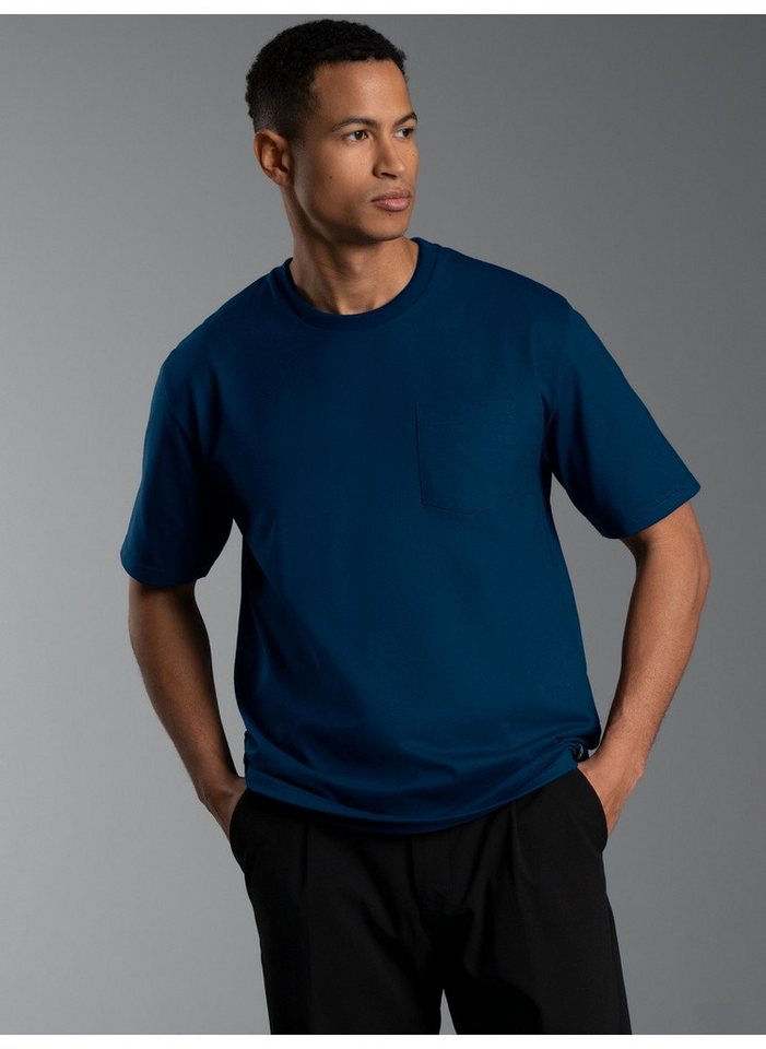 Trigema T-Shirt TRIGEMA T Shirt aus Biobaumwolle mit Brusttasche (1-tlg)